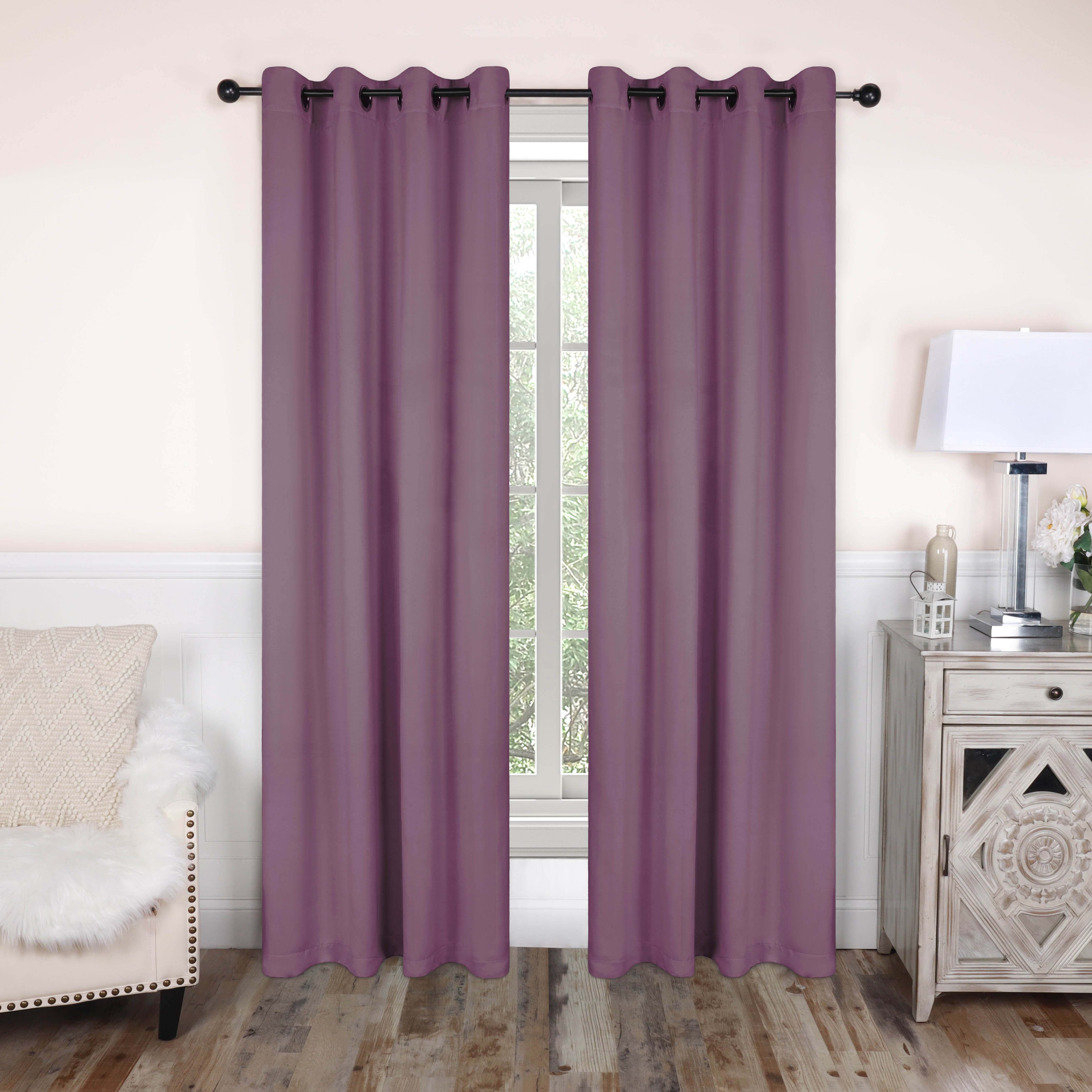 Solid Classic Modern Grommet Blackout Curtain Set - Omnigoodsstore