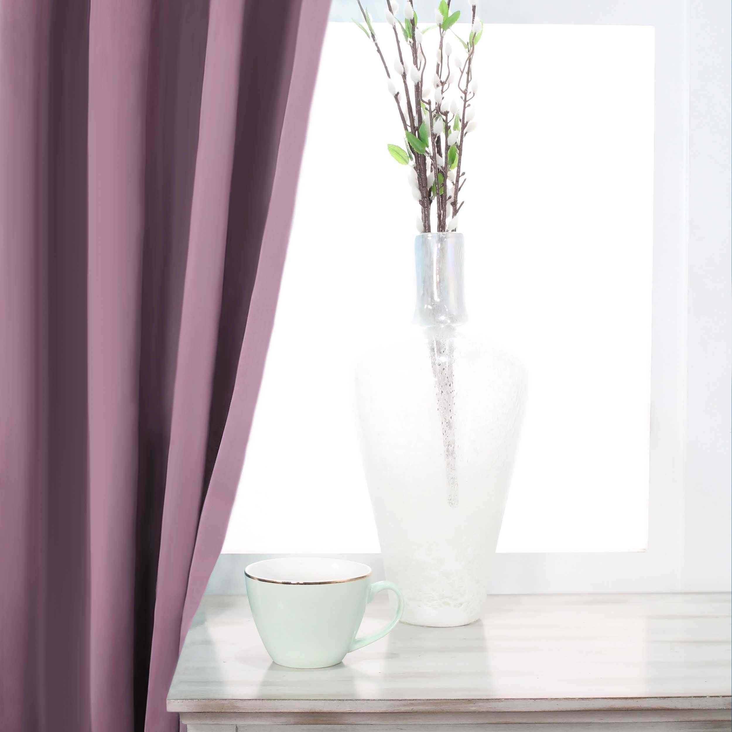 Solid Classic Modern Grommet Blackout Curtain Set - Omnigoodsstore