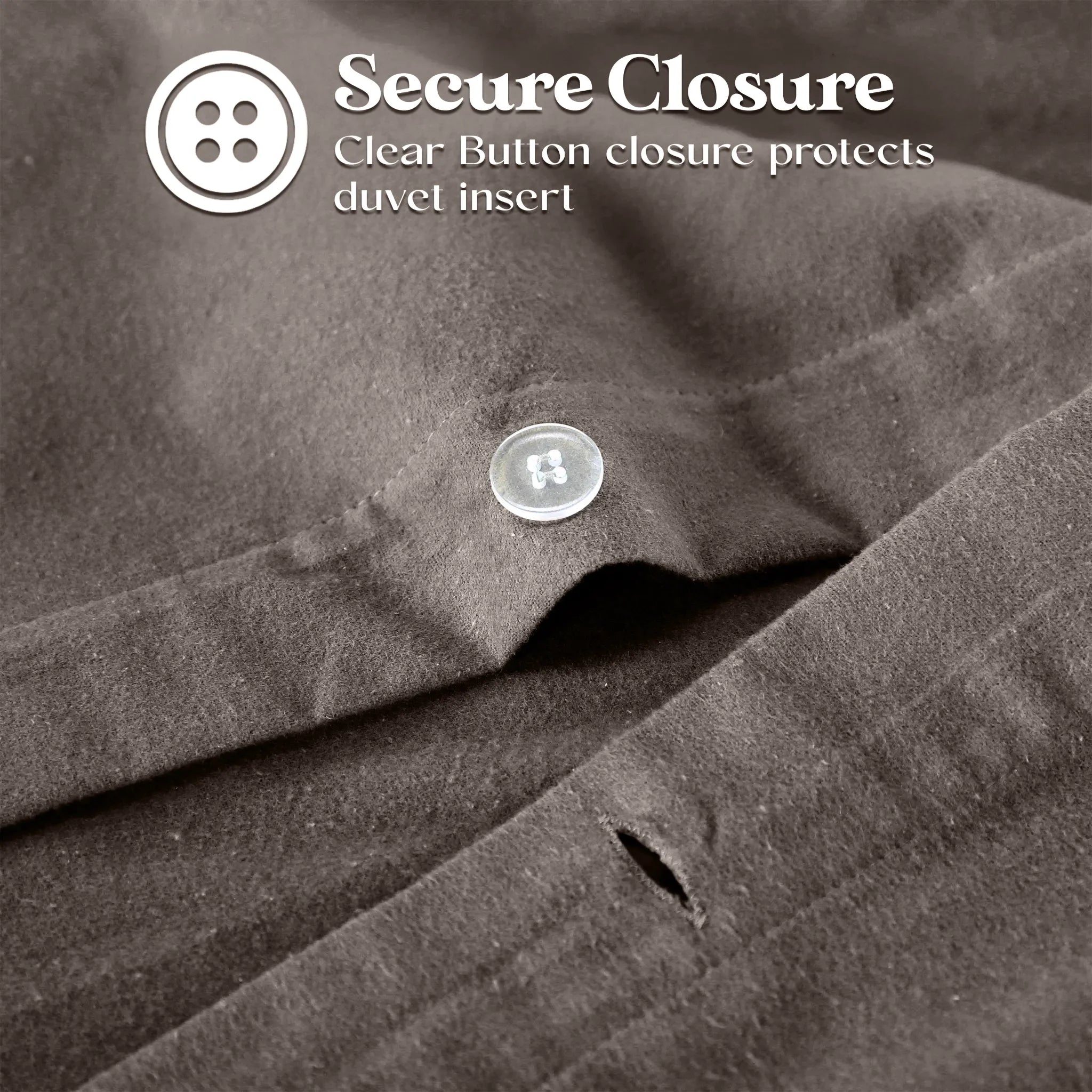 Solid Cotton Flannel Duvet Cover Set