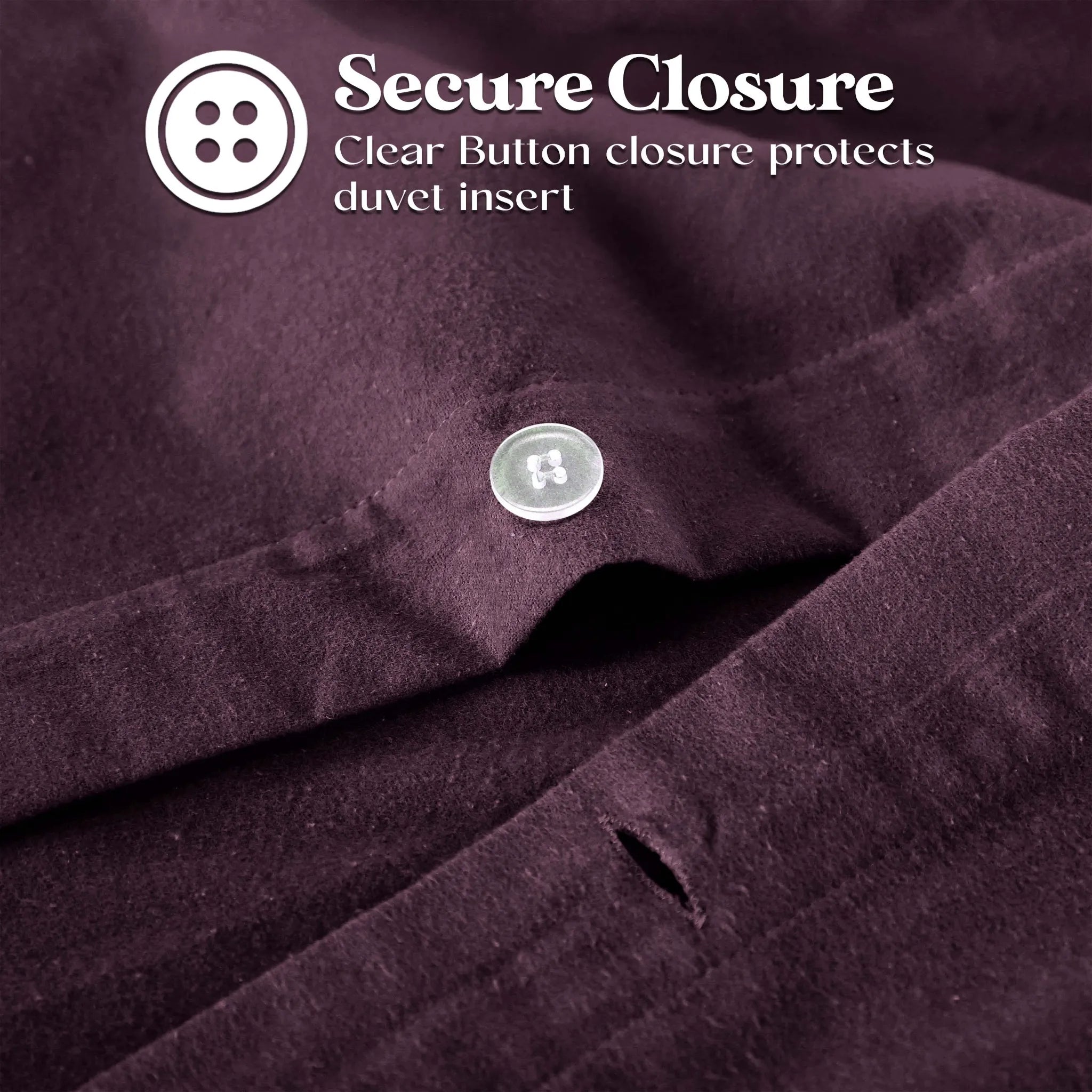 Solid Cotton Flannel Duvet Cover Set