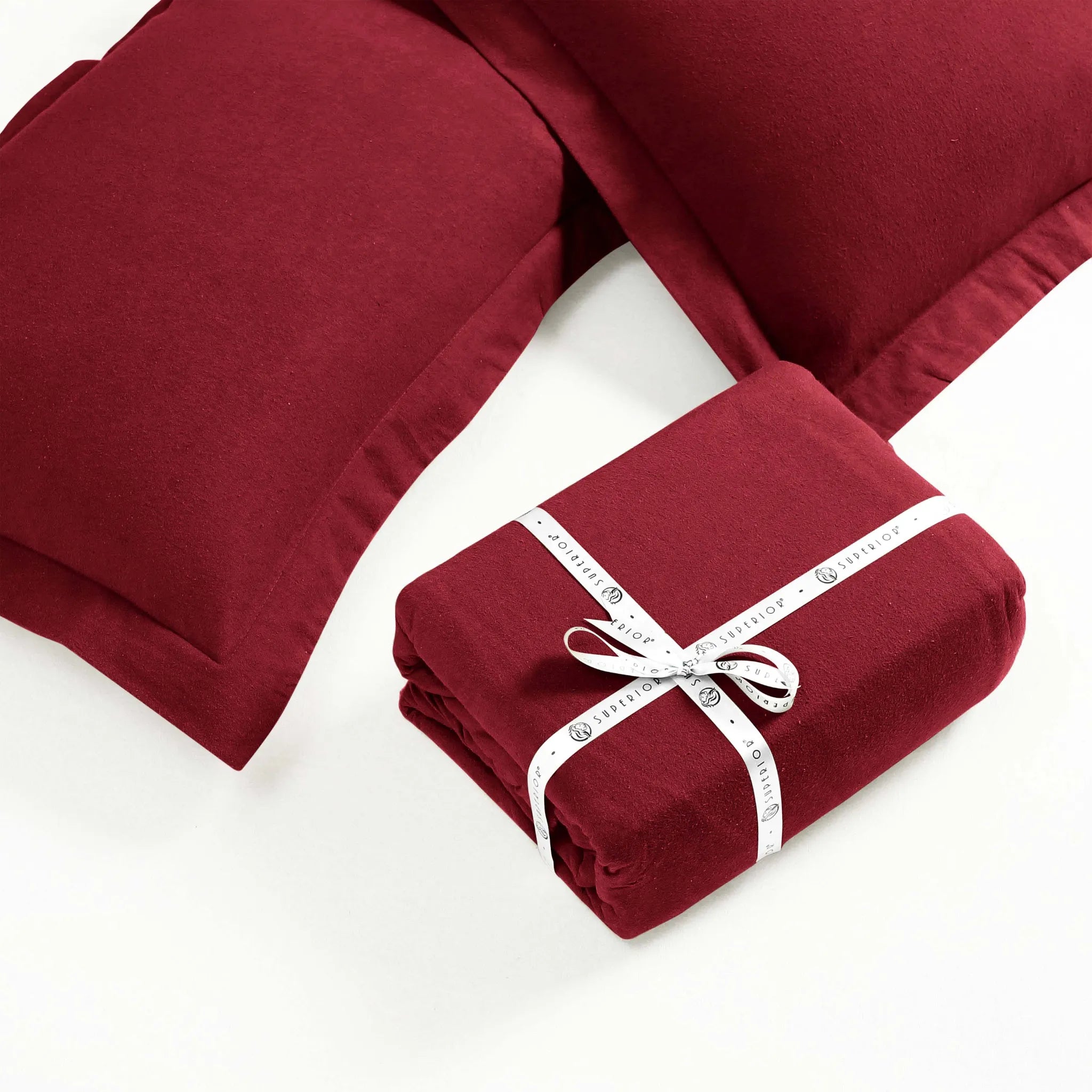 Solid Cotton Flannel Duvet Cover Set