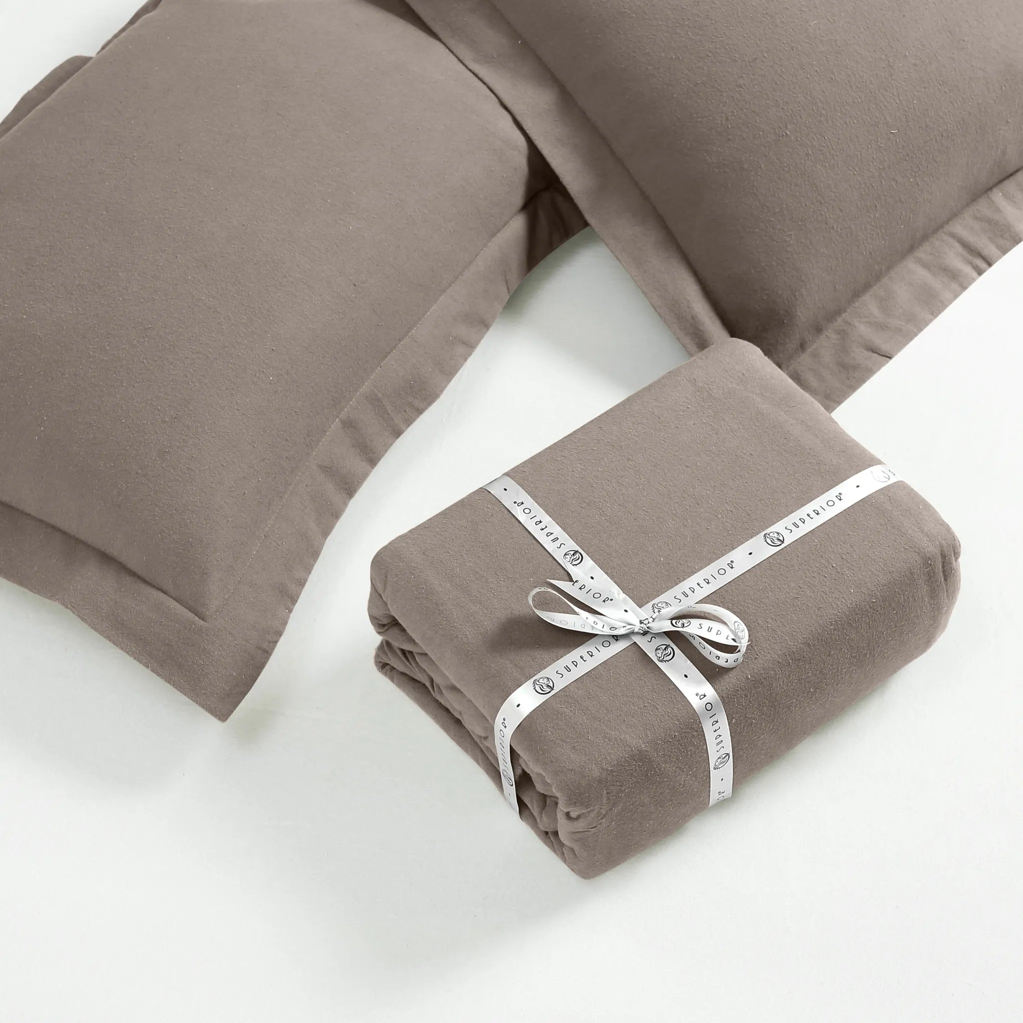 Solid Cotton Flannel Duvet Cover Set