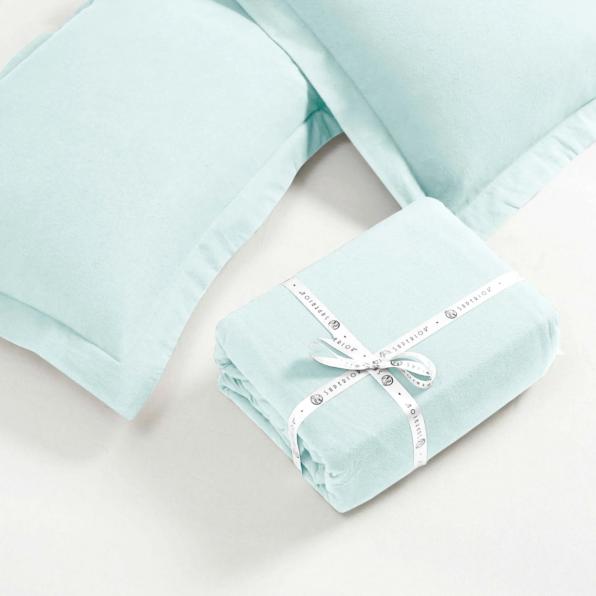 Solid Cotton Flannel Duvet Cover Set