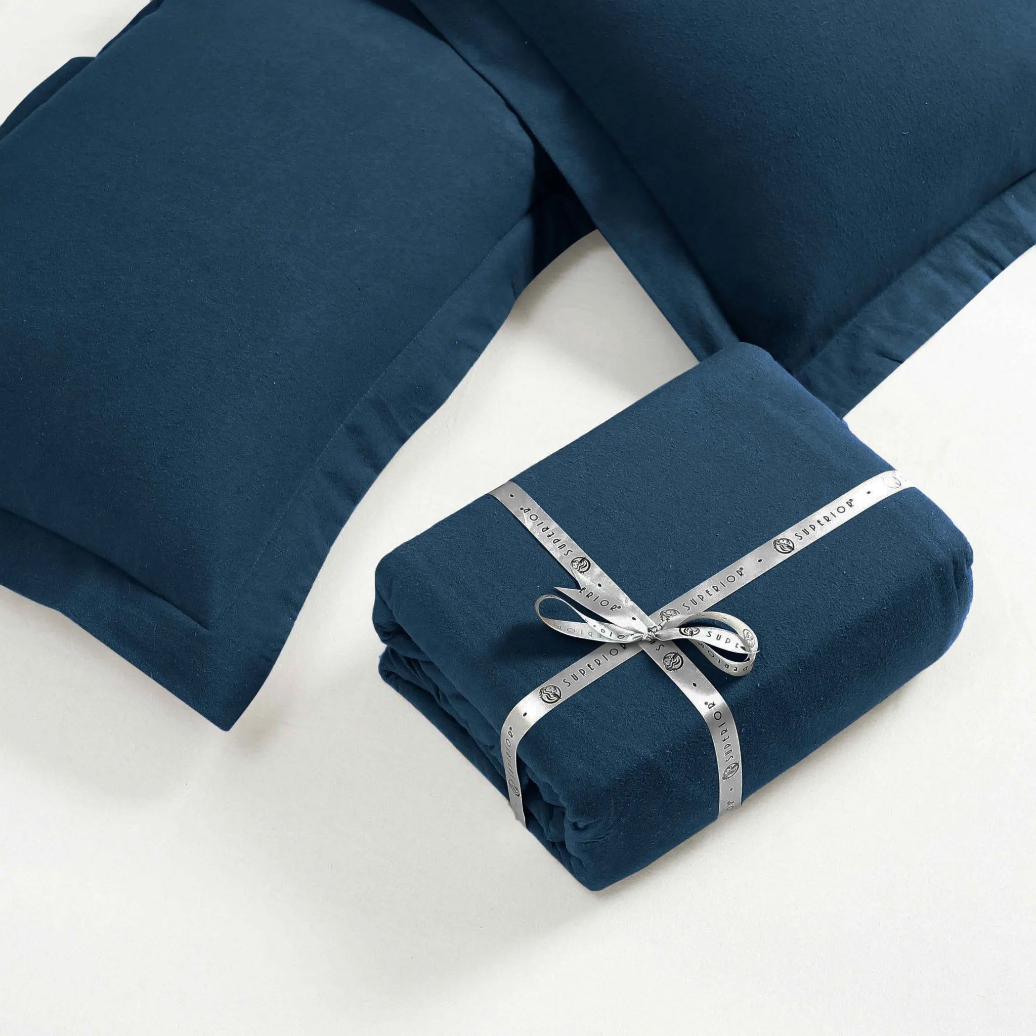 Solid Cotton Flannel Duvet Cover Set
