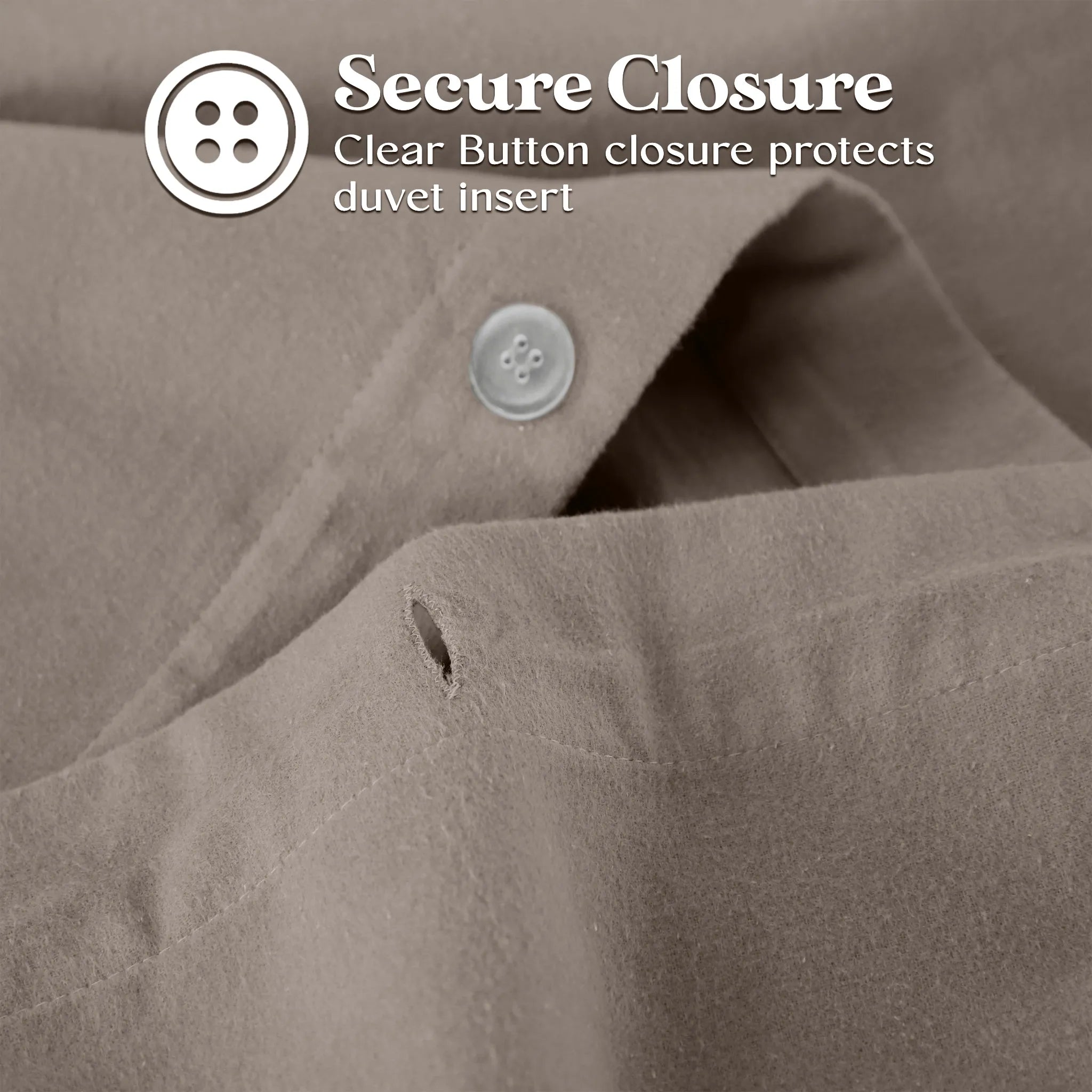 Solid Cotton Flannel Duvet Cover Set