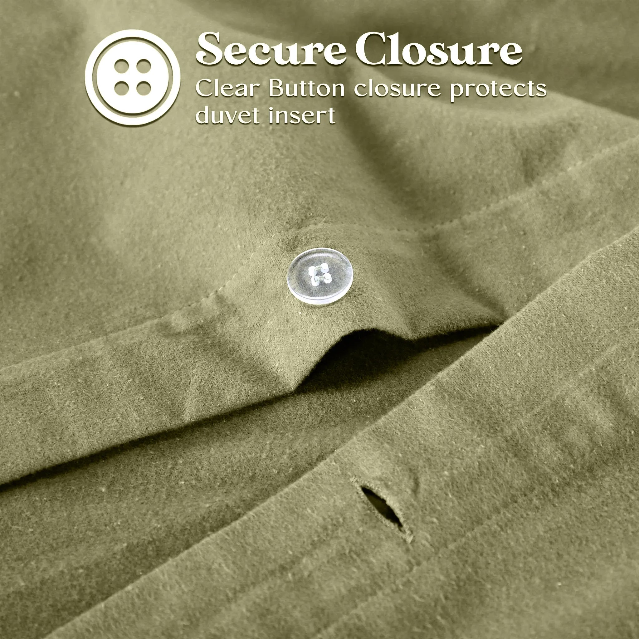 Solid Cotton Flannel Duvet Cover Set