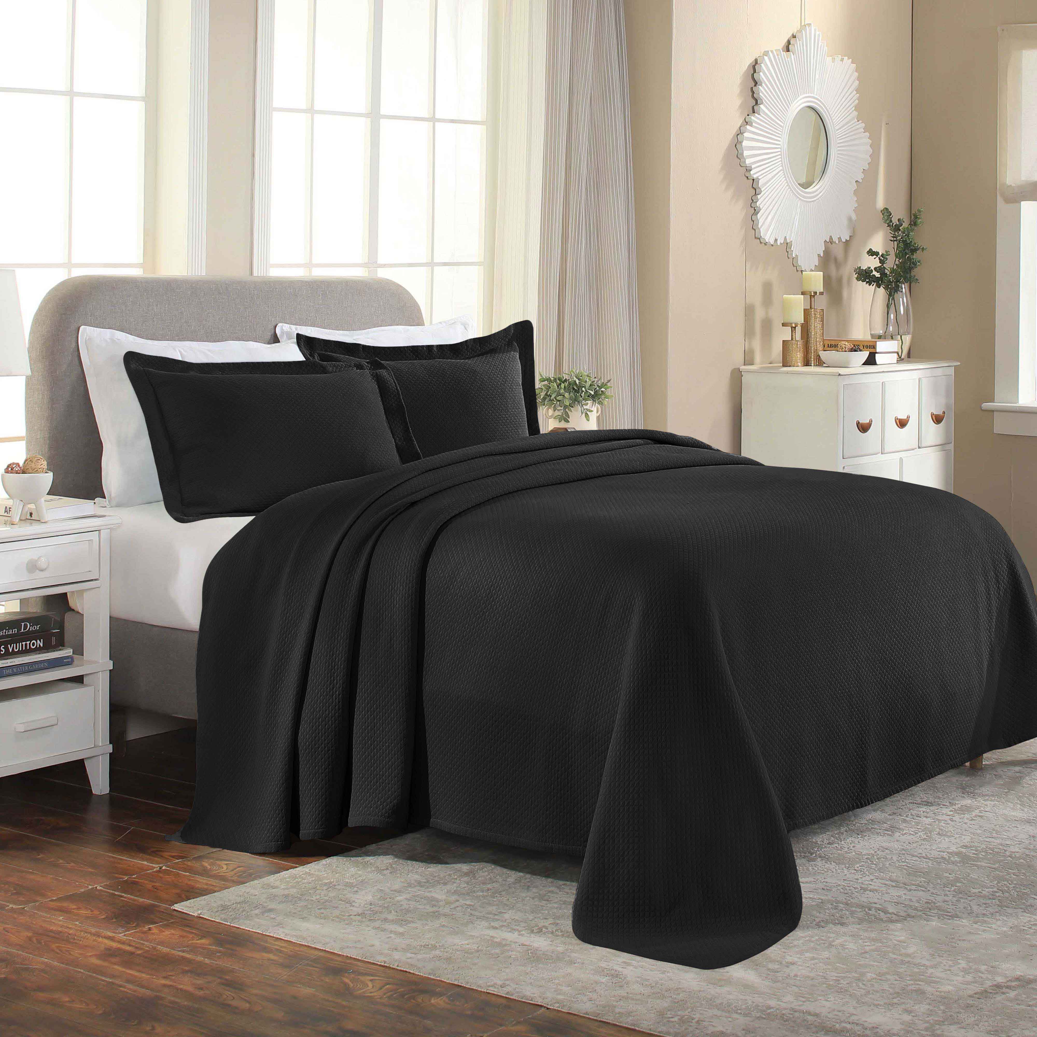 Jacquard Matelassé Cotton Diamond Solitaire Bedspread Set - Omnigoodsstore