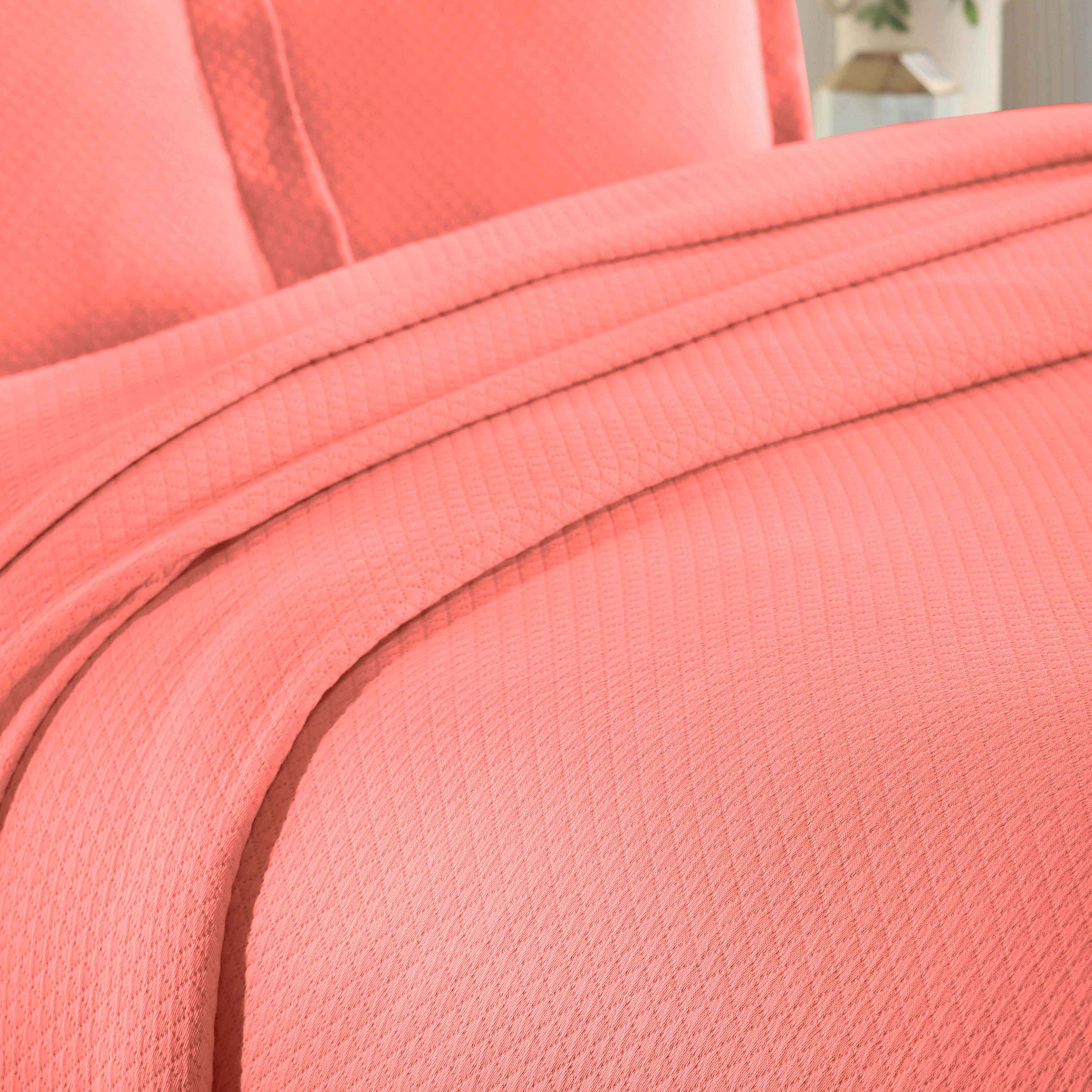 Jacquard Matelassé Cotton Diamond Solitaire Bedspread Set - Omnigoodsstore