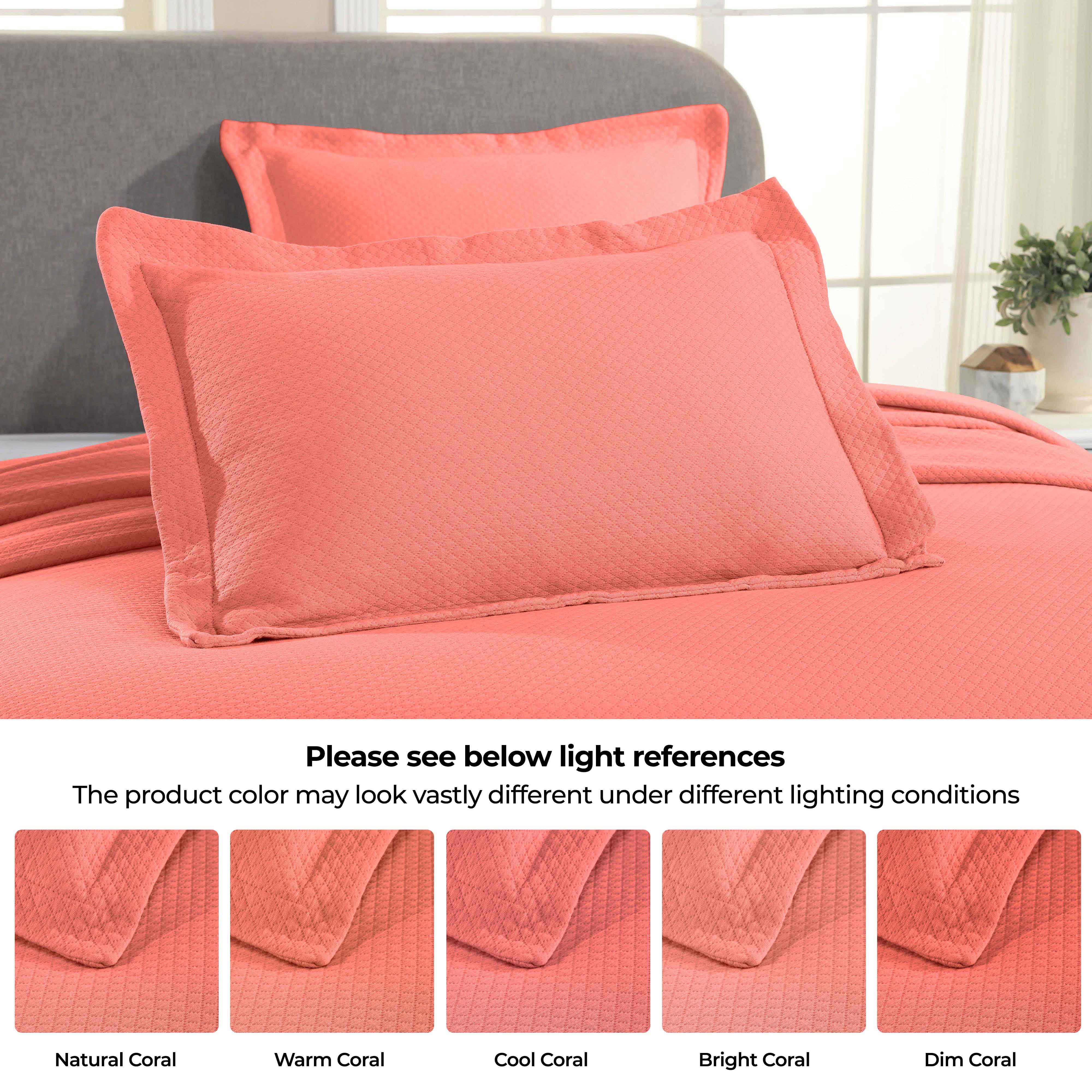 Jacquard Matelassé Cotton Diamond Solitaire Bedspread Set - Omnigoodsstore