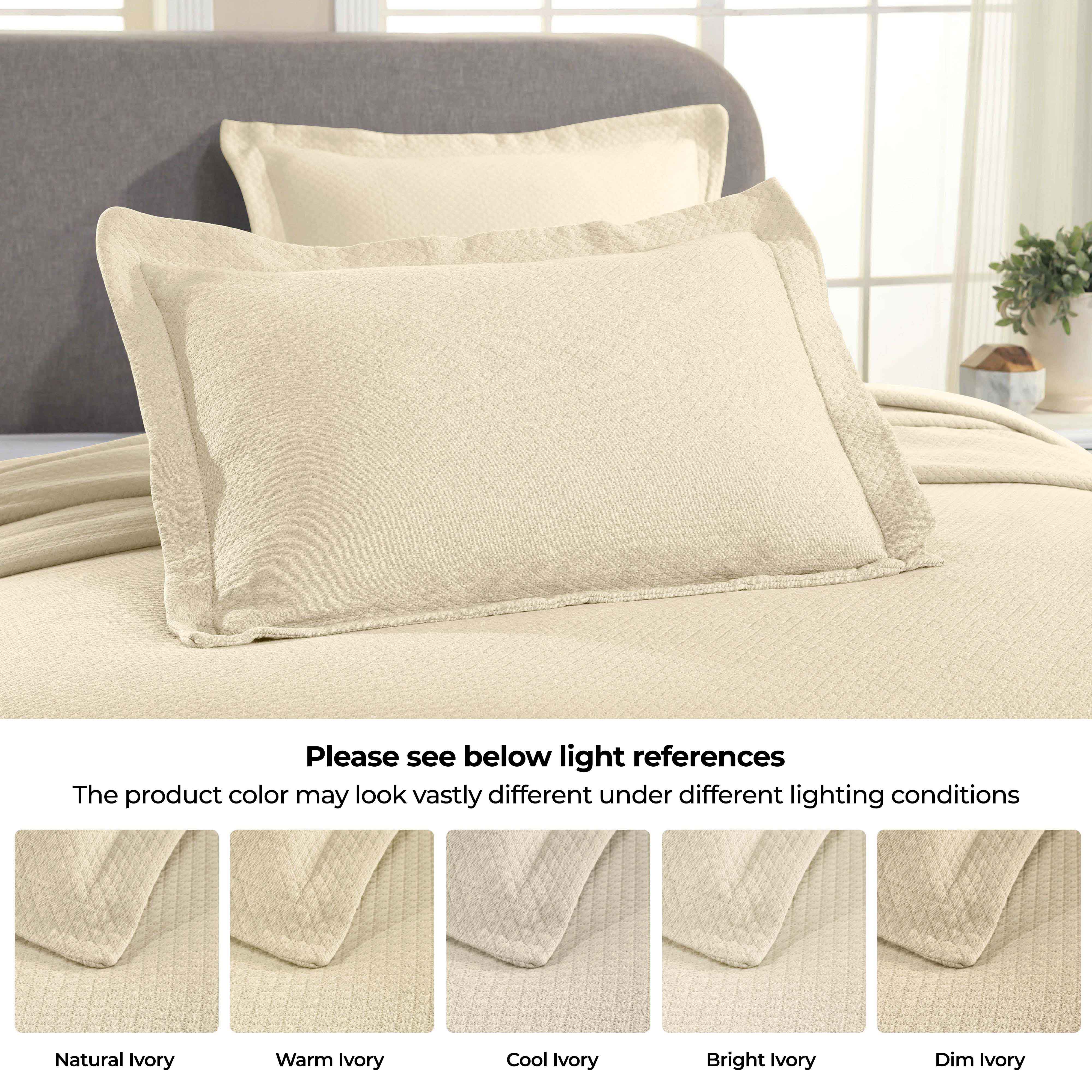 Jacquard Matelassé Cotton Diamond Solitaire Bedspread Set - Omnigoodsstore