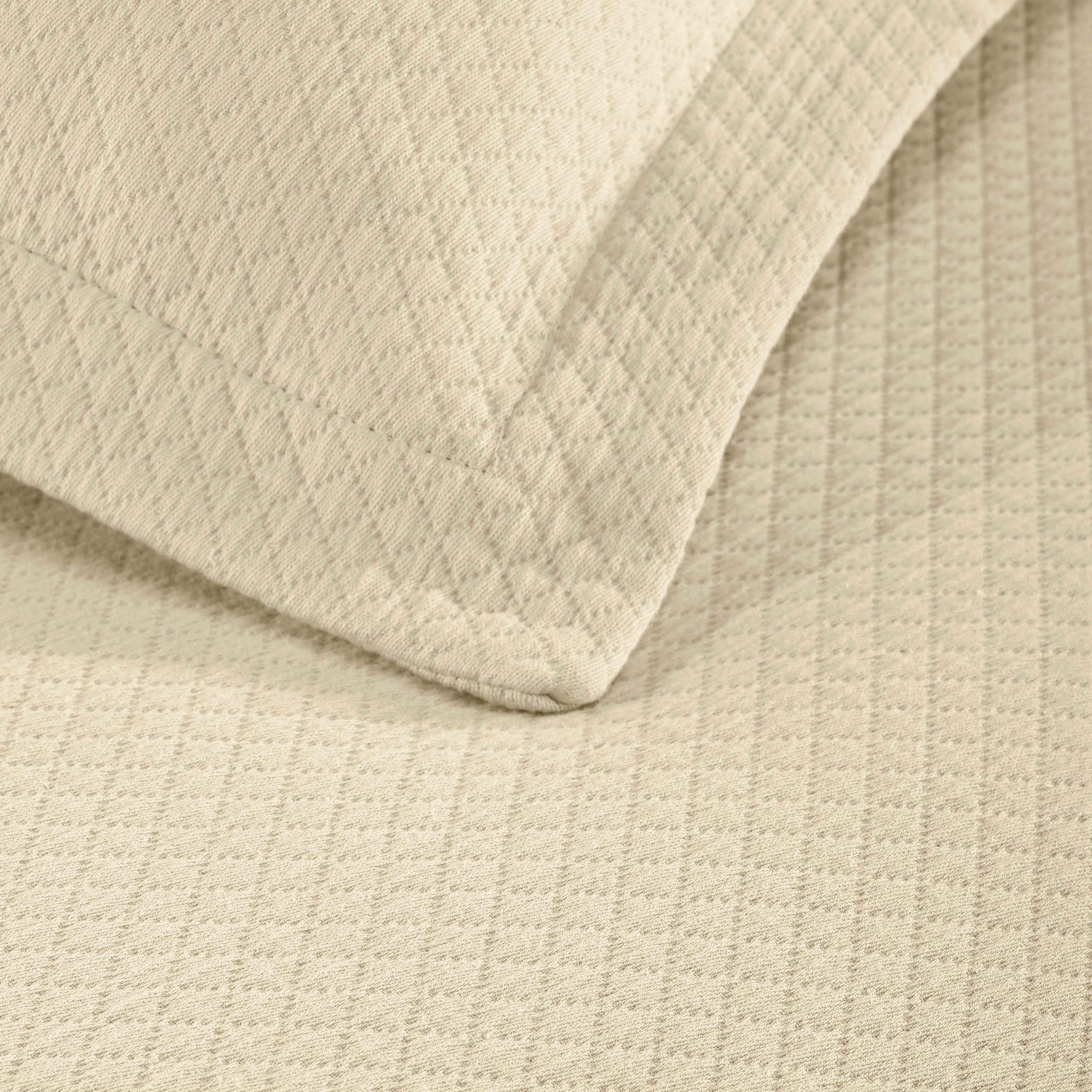 Jacquard Matelassé Cotton Diamond Solitaire Bedspread Set - Omnigoodsstore