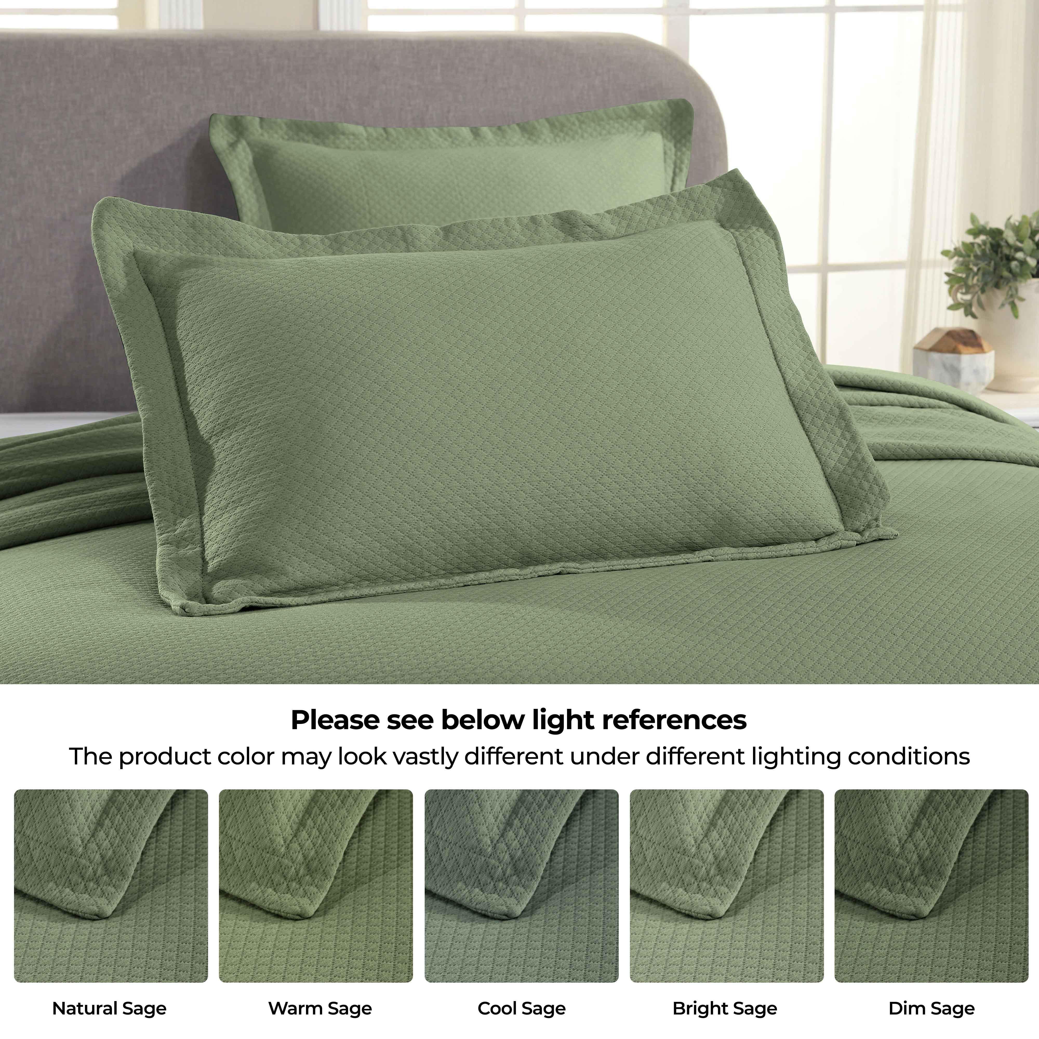 Jacquard Matelassé Cotton Diamond Solitaire Bedspread Set - Omnigoodsstore