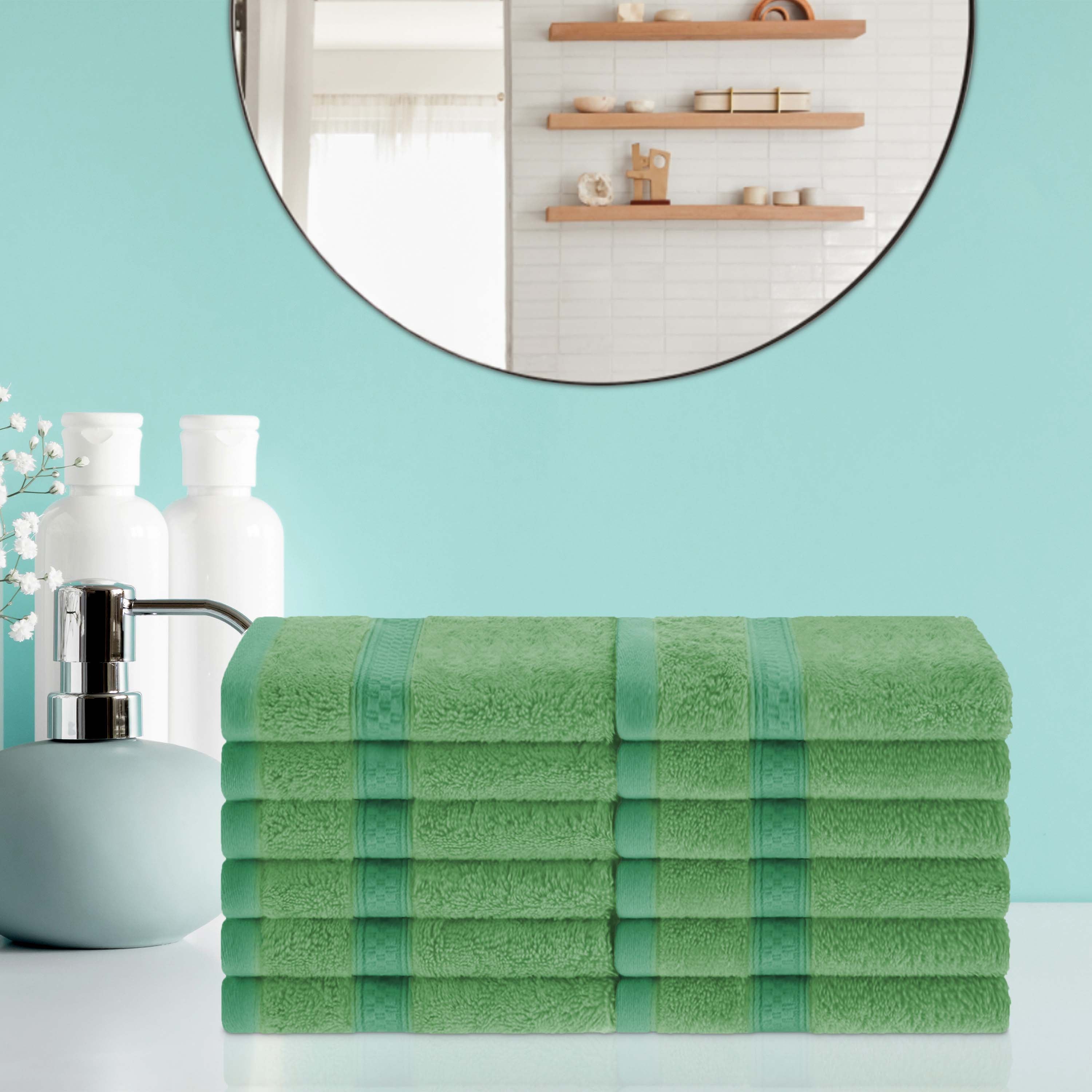 Rayon from Bamboo Blend Solid 12 Piece Face Towel Set - Omnigoodsstore