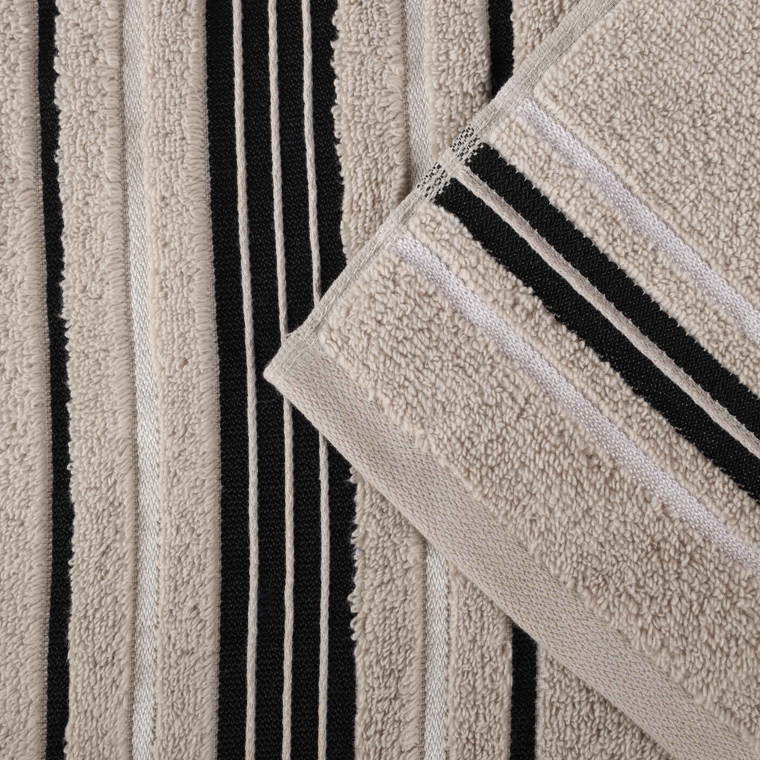 Sadie Zero Twist Cotton Solid and Jacquard Floral Hand Towel Set of 6 - Omnigoodsstore