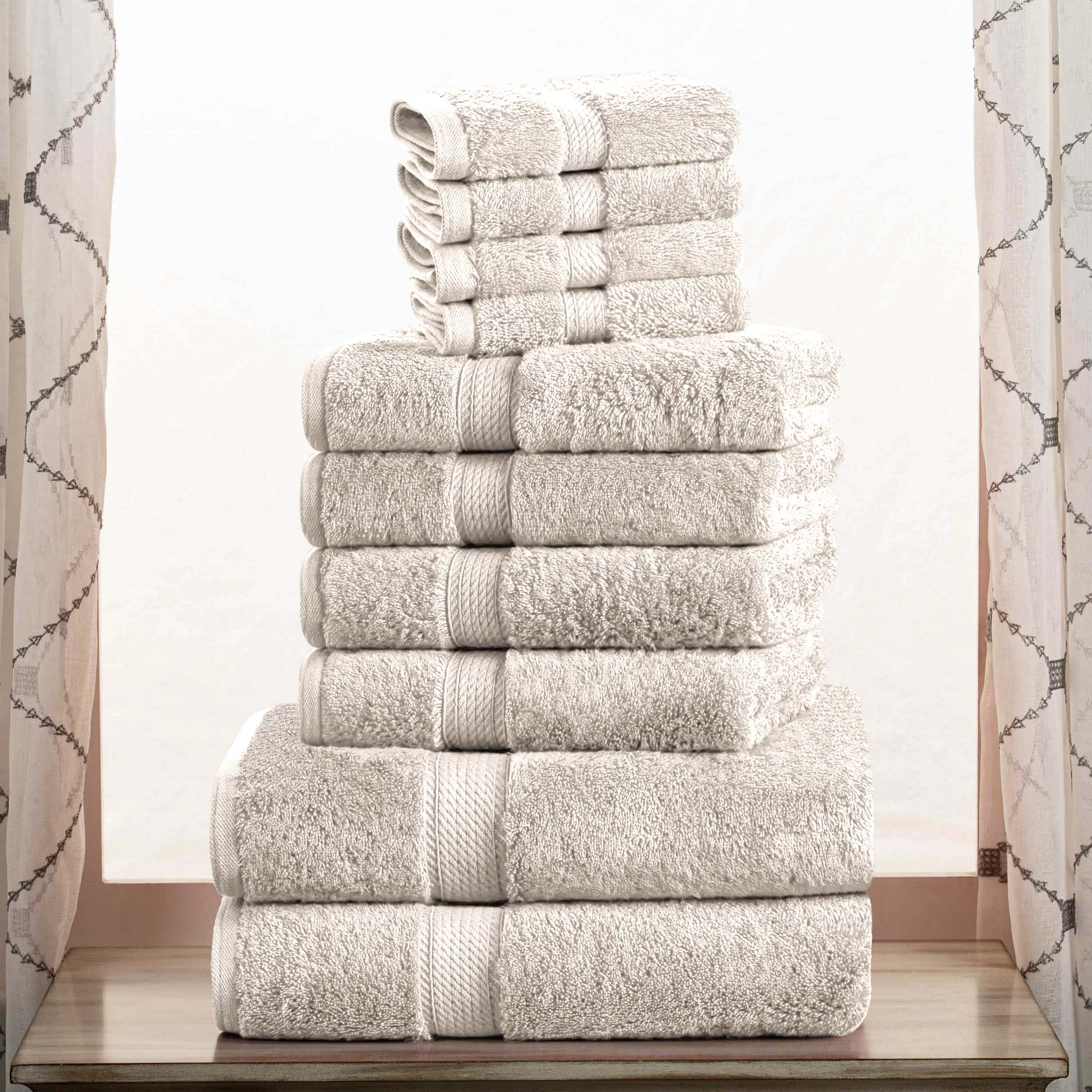 Egyptian Cotton Plush Heavyweight Absorbent Luxury 10 Piece Towel Set - Omnigoodsstore