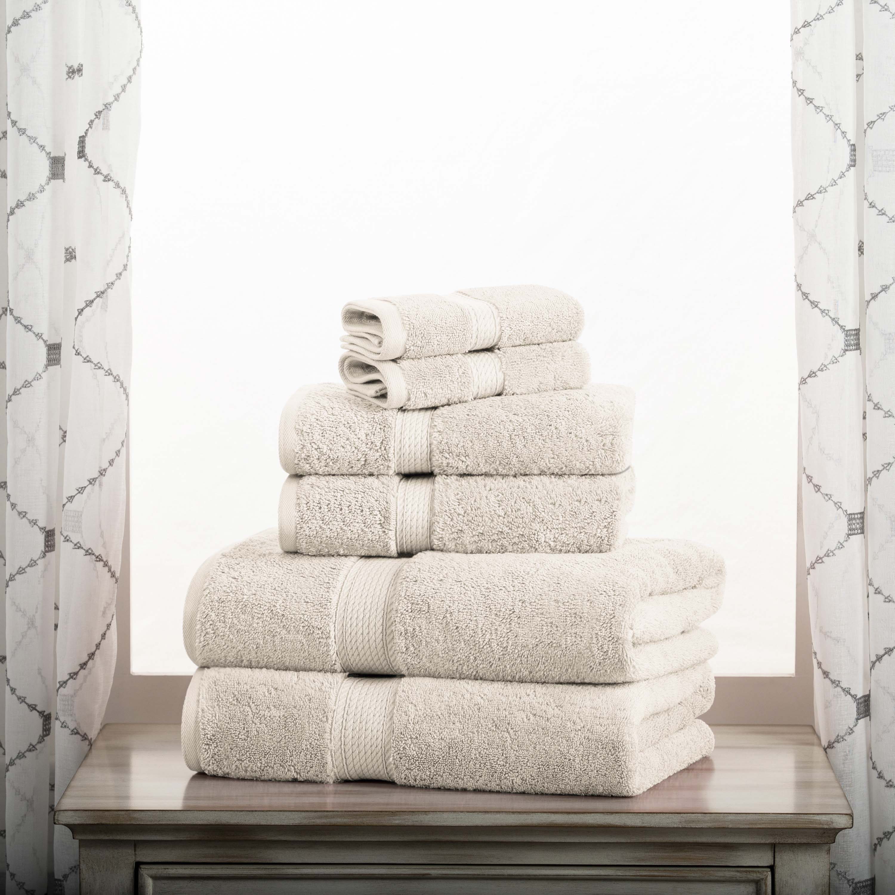 Egyptian Cotton Pile Plush Heavyweight Luxury Soft 6-Piece Towel Set - Omnigoodsstore