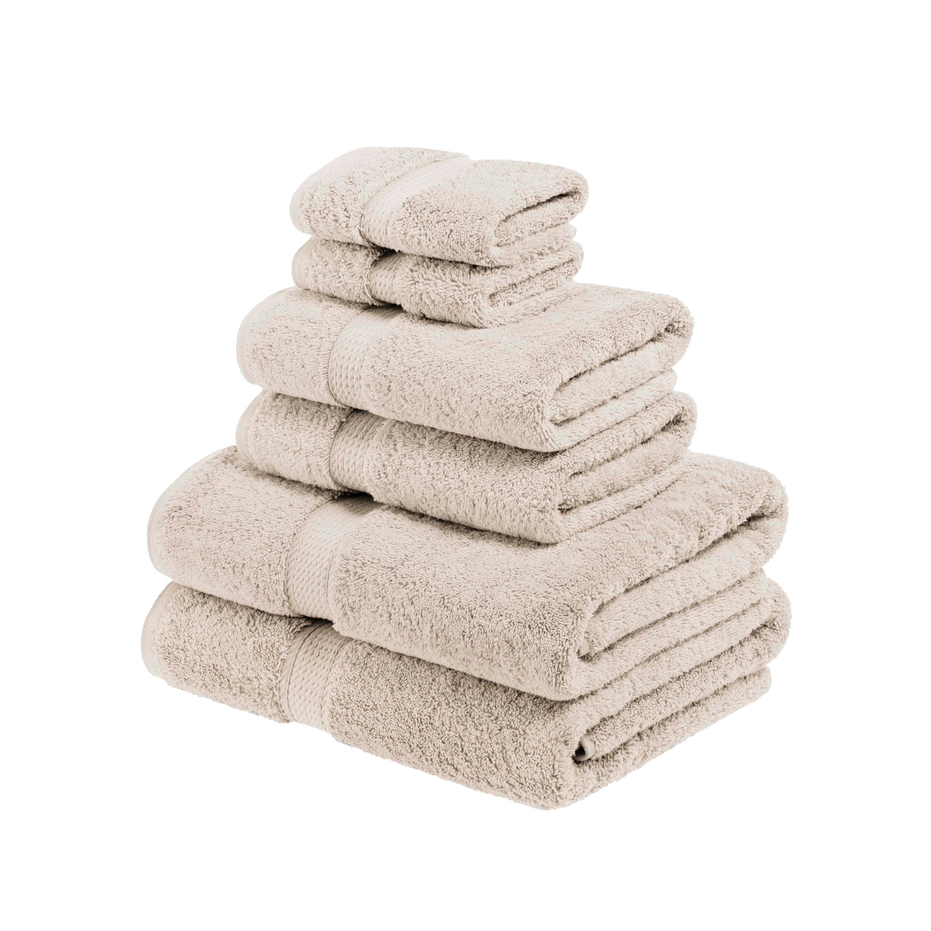 Egyptian Cotton Pile Plush Heavyweight Luxury Soft 6-Piece Towel Set - Omnigoodsstore