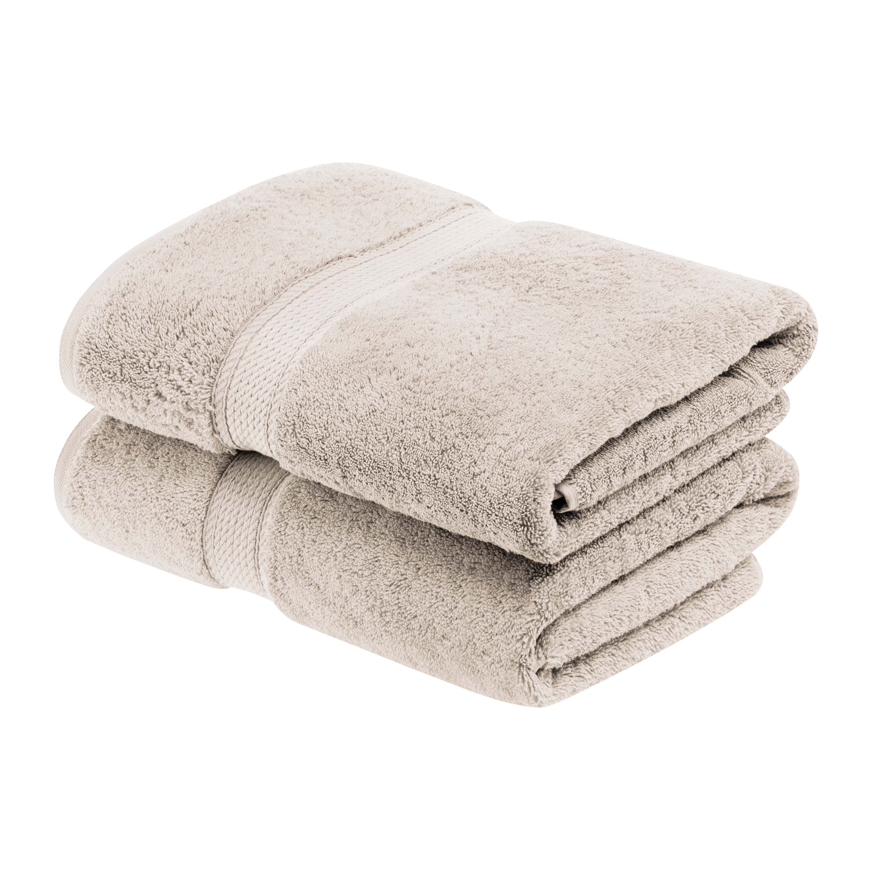 Egyptian Cotton Pile Plush Heavyweight Soft 2 Piece Bath Towel Set - Omnigoodsstore