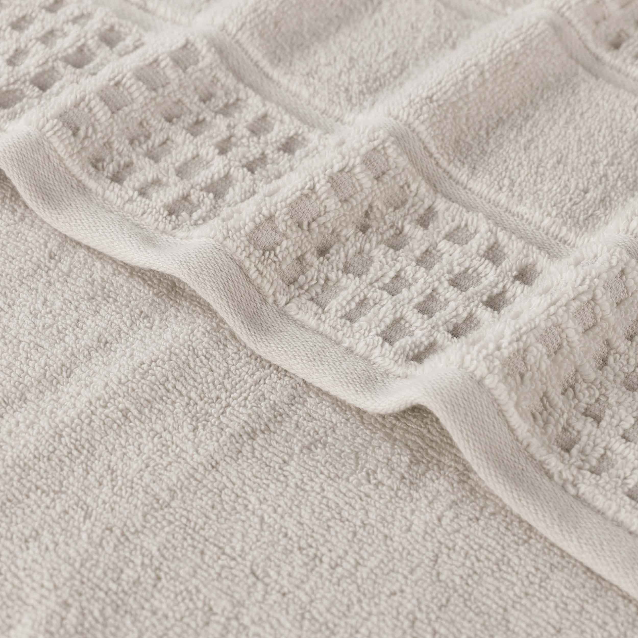 Zero Twist Cotton Waffle Honeycomb Soft Absorbent Hand Towel Set of 6 - Omnigoodsstore