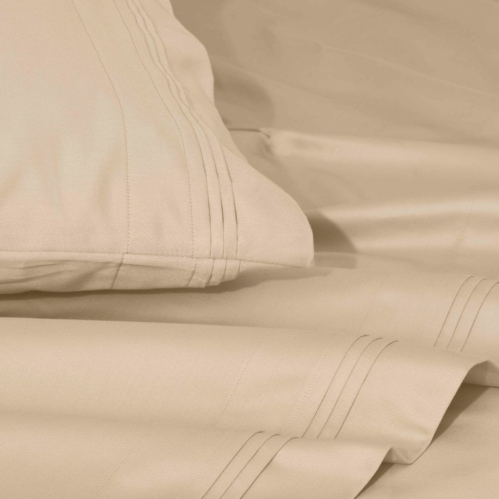 1000 Thread Count Egyptian Cotton Bed Sheet Set Olympic Queen - Omnigoodsstore