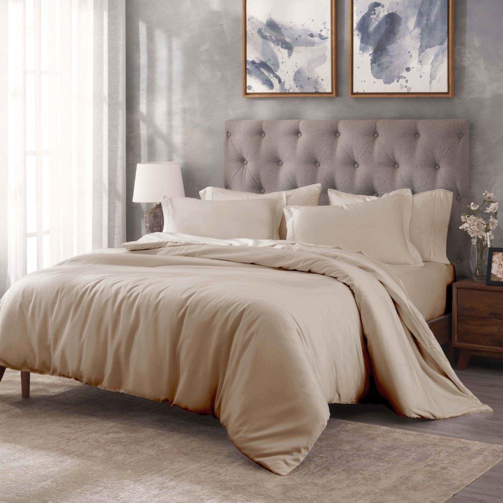 Egyptian Cotton 400 Thread Count Solid Duvet Cover Set - Omnigoodsstore