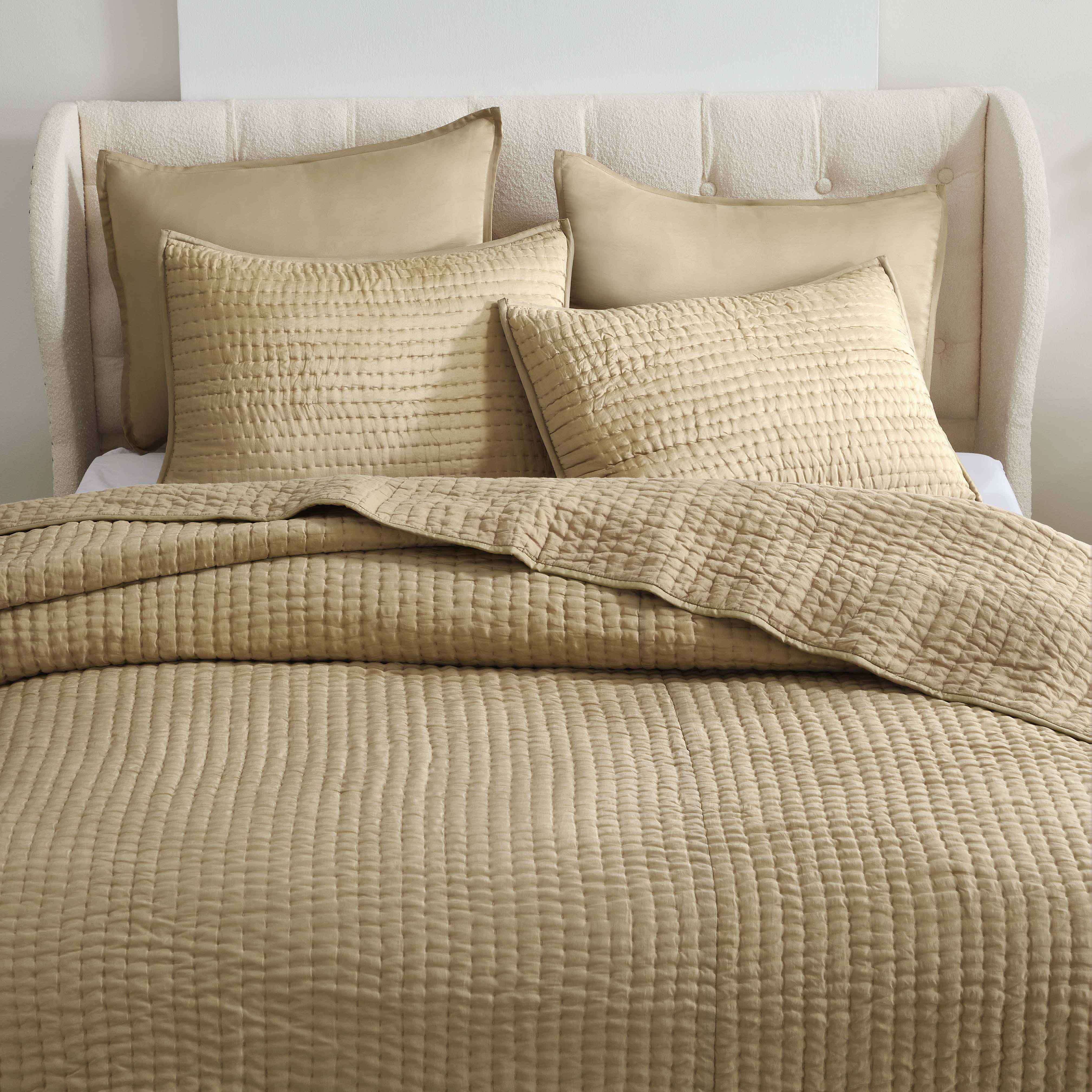 Bella 100% Silk Pick Stitch Medium Weight Quilt and Sham Set - Omnigoodsstore