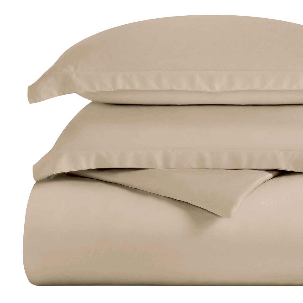Egyptian Cotton 300 Thread Count Solid Duvet Cover Set - Omnigoodsstore