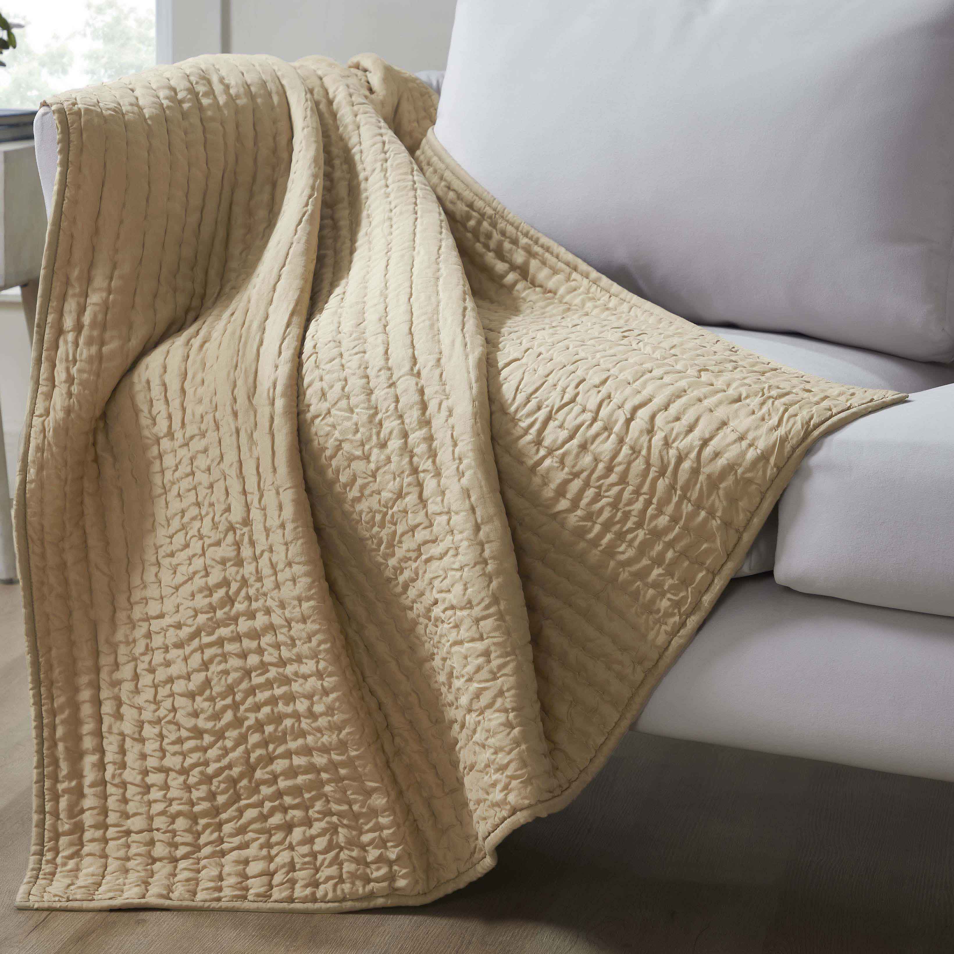 Bella 100% Silk Pick Stitch Medium Weight Quilt and Sham Set - Omnigoodsstore