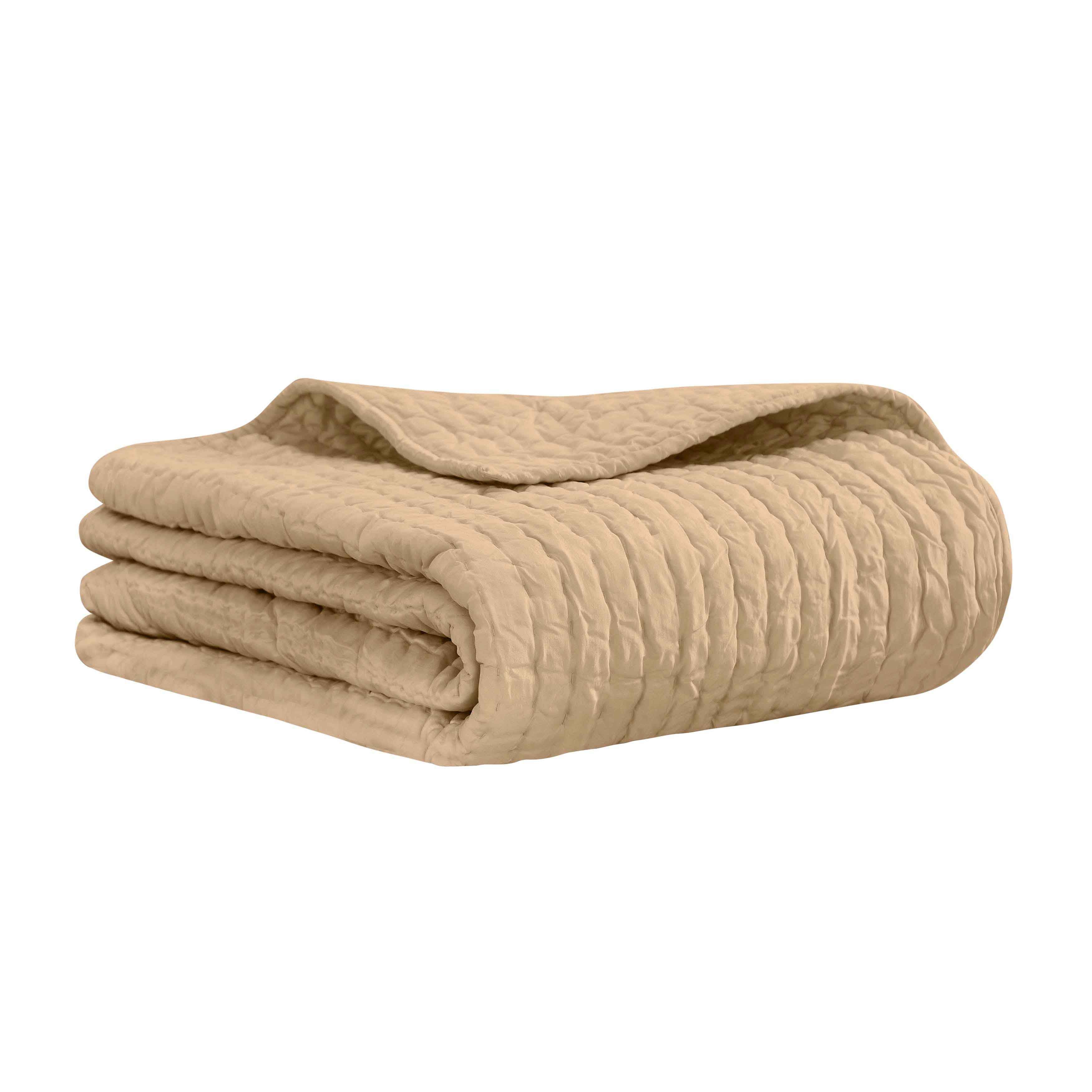 Bella 100% Silk Pick Stitch Medium Weight Quilt and Sham Set - Omnigoodsstore