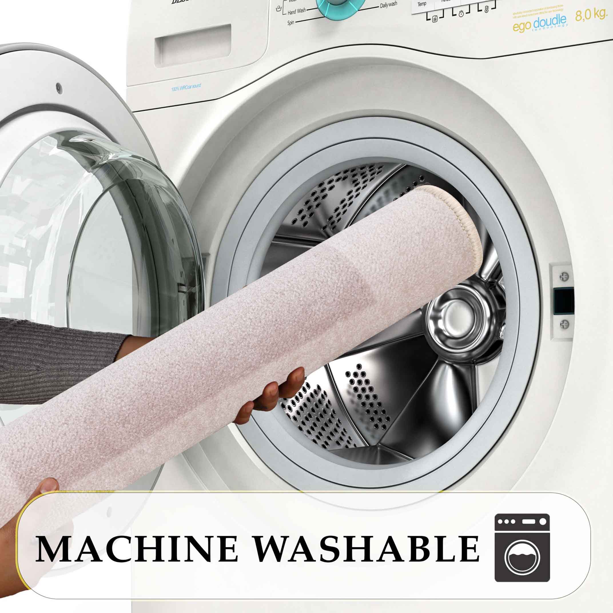 Troy Solid Non-Slip Machine Washable Bath Rug Set - Omnigoodsstore