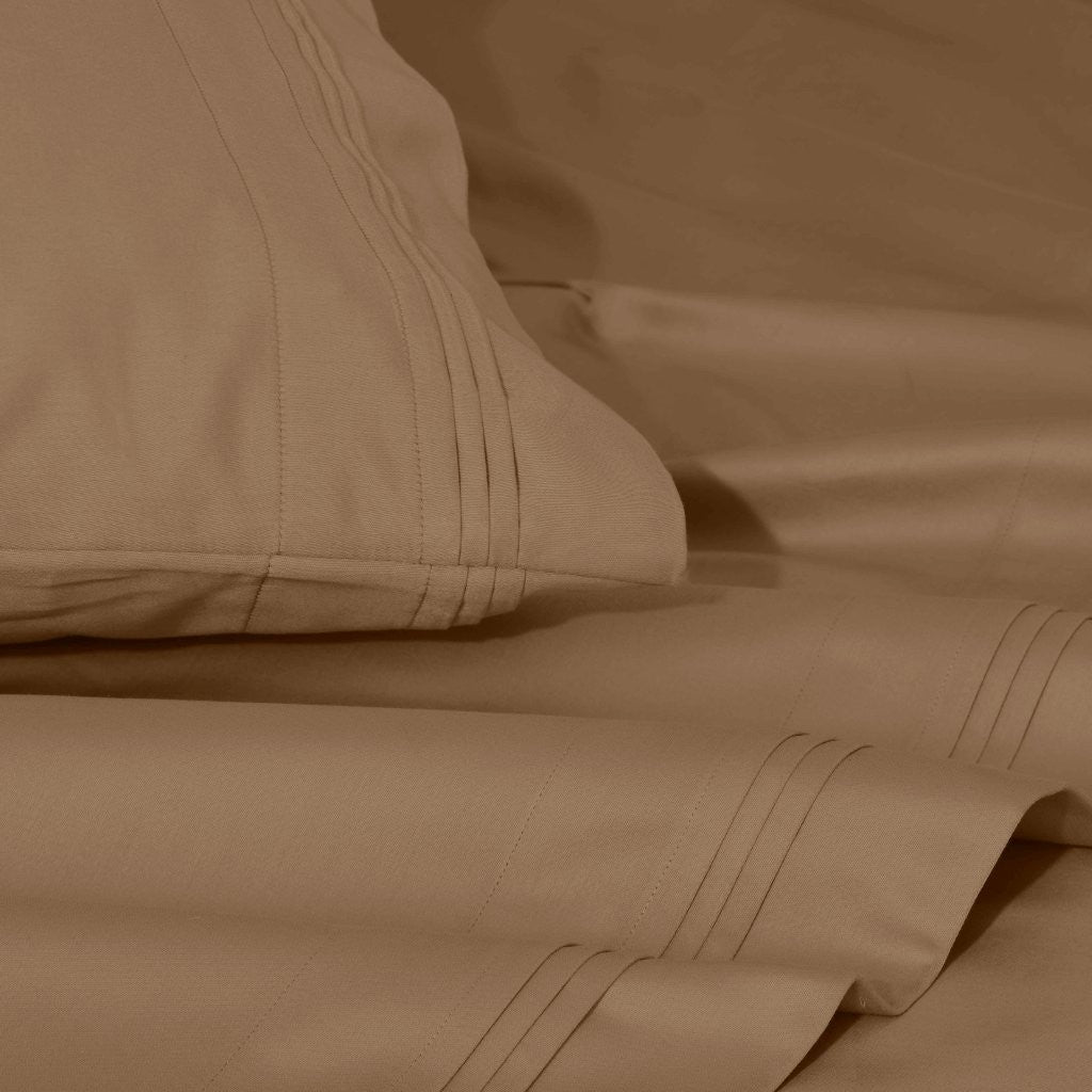 1000 Thread Count Egyptian Cotton Bed Sheet Set Olympic Queen - Omnigoodsstore