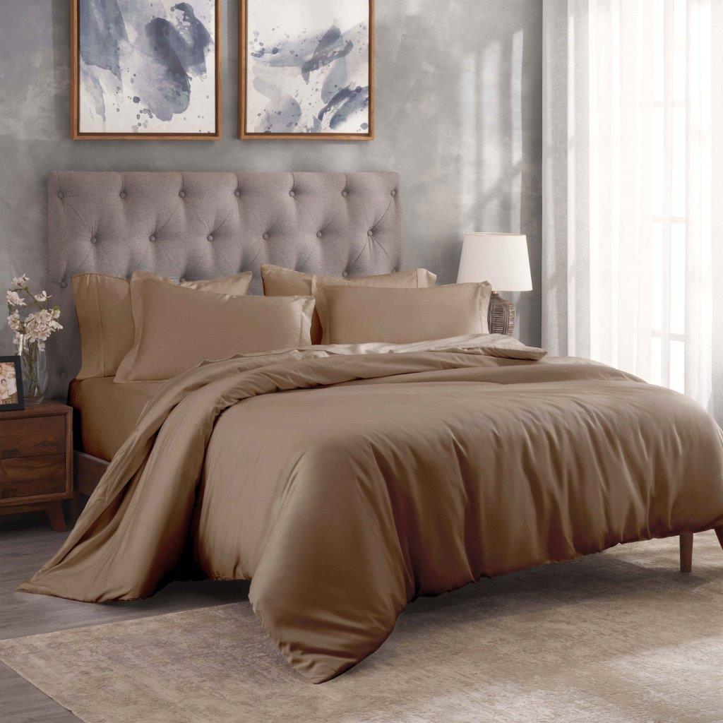 Egyptian Cotton 300 Thread Count Solid Duvet Cover Set - Omnigoodsstore