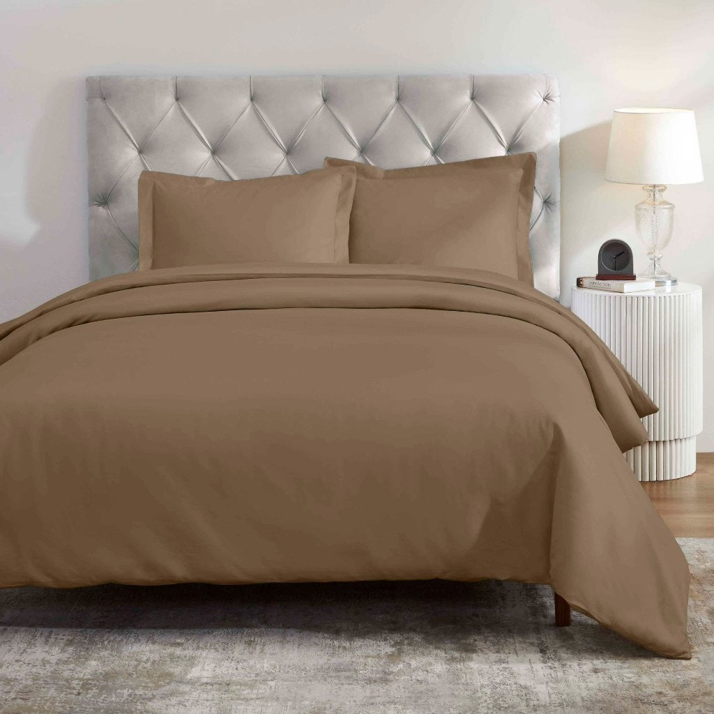 1200 Thread Count Egyptian Solid Cotton Duvet Cover Set - Omnigoodsstore