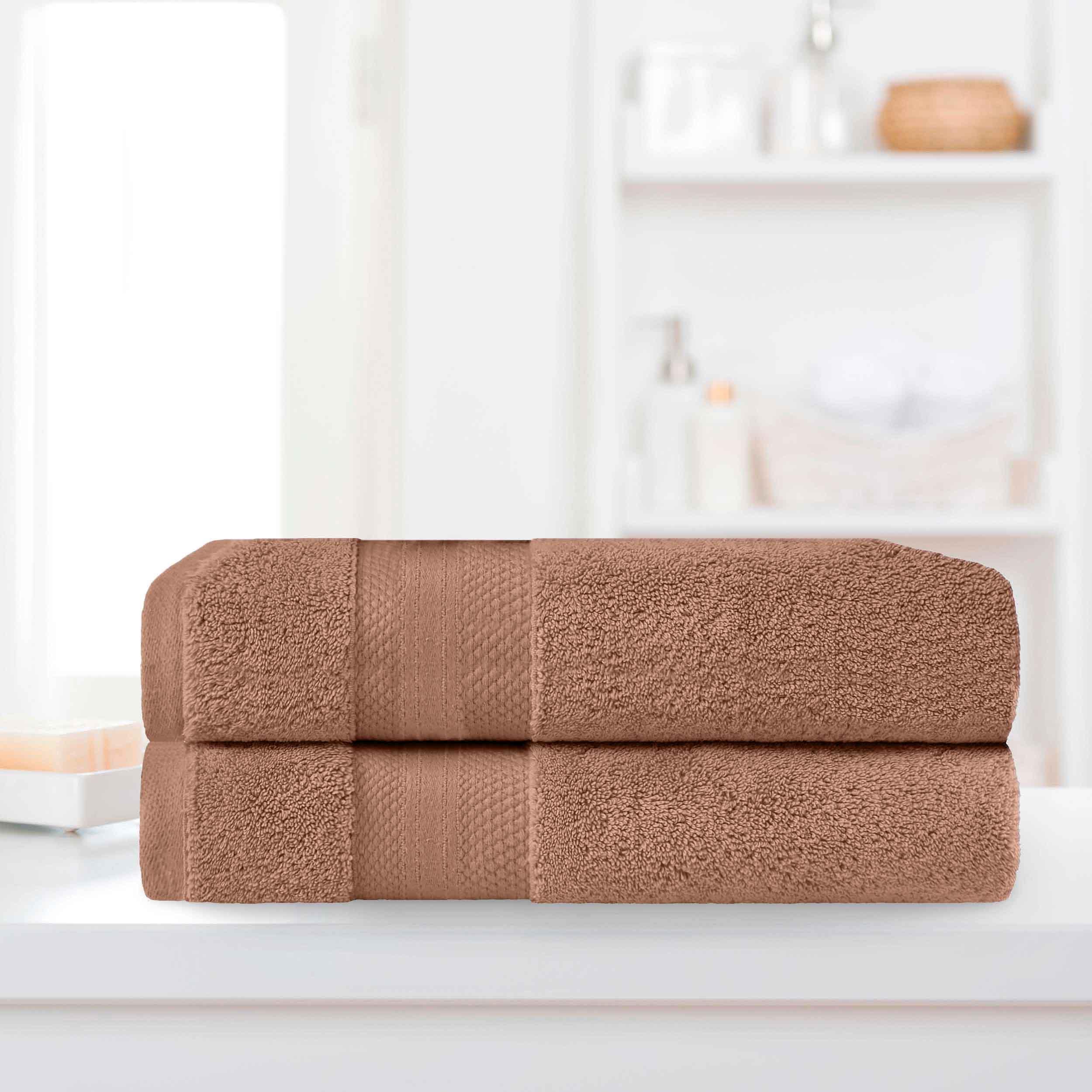 Turkish Cotton Absorbent Ultra-Plush Solid 2 Piece Bath Sheet Set - Omnigoodsstore