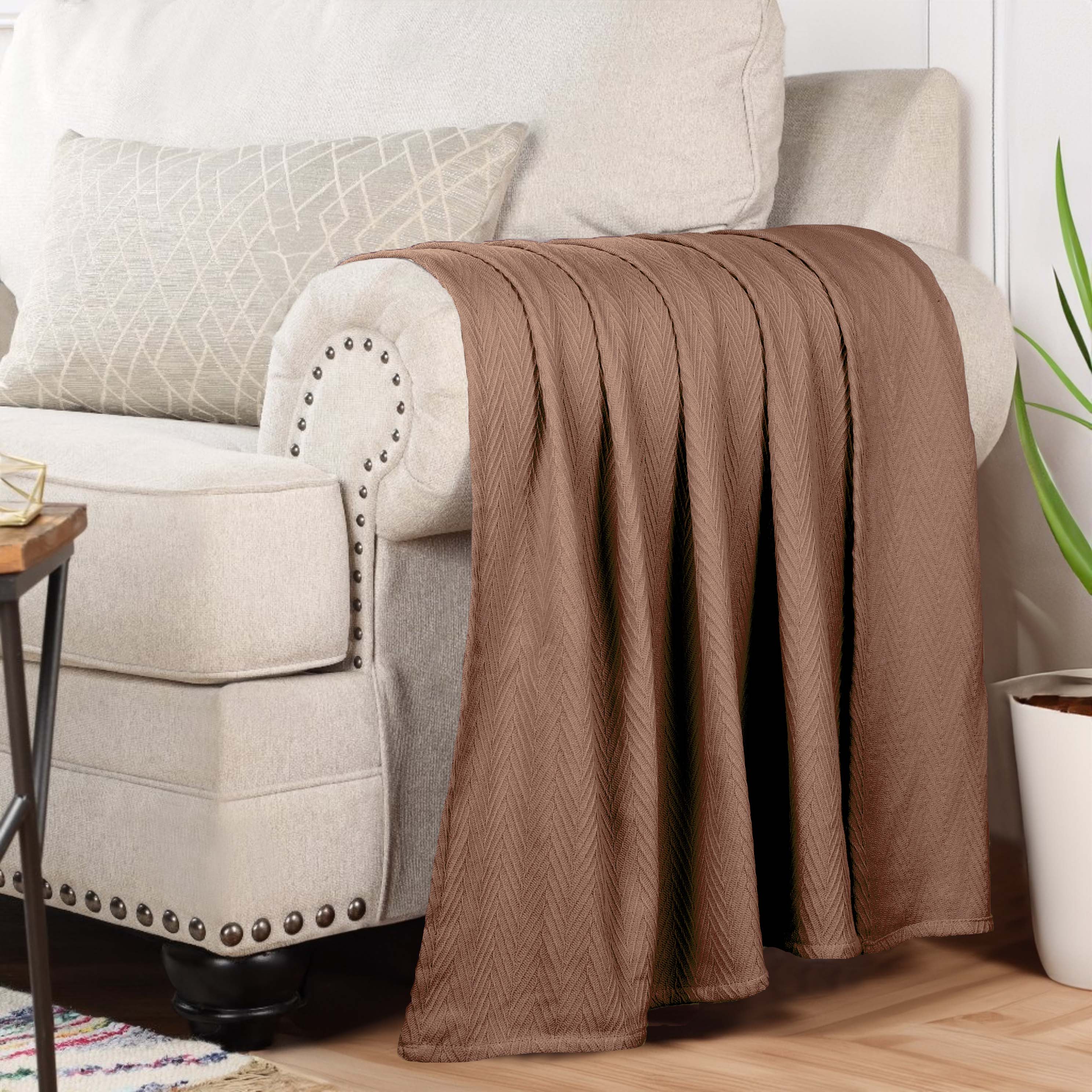 All-Season Chevron Cotton Bed Blanket & Sofa Throw - Omnigoodsstore