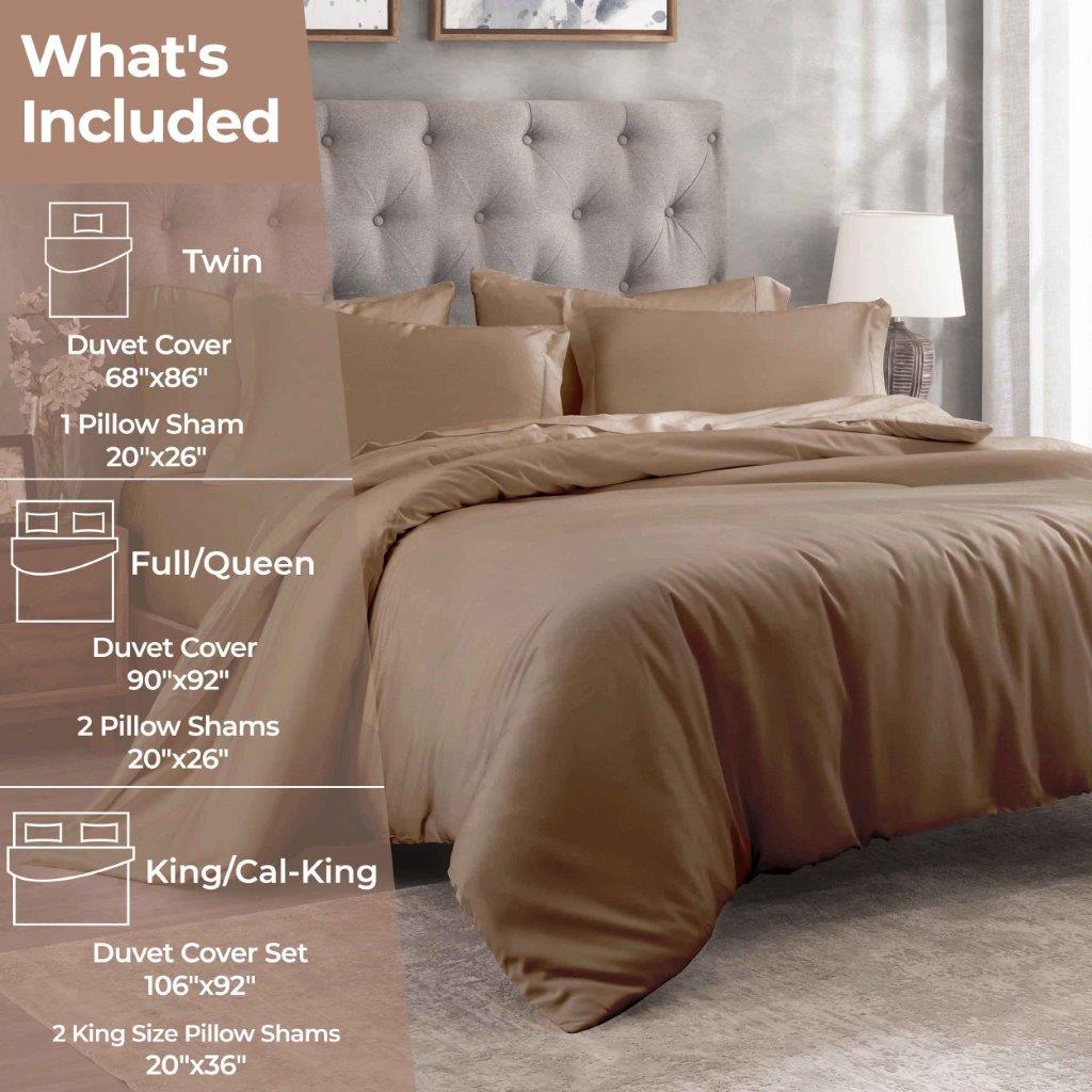 Egyptian Cotton 300 Thread Count Solid Duvet Cover Set - Omnigoodsstore