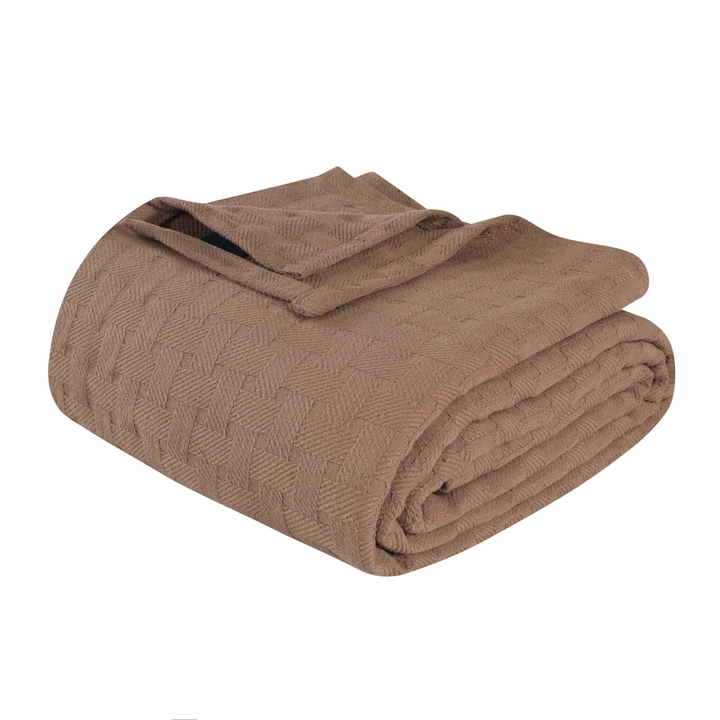 Basketweave All Season Cotton Bed Blanket & Sofa Throw - Omnigoodsstore