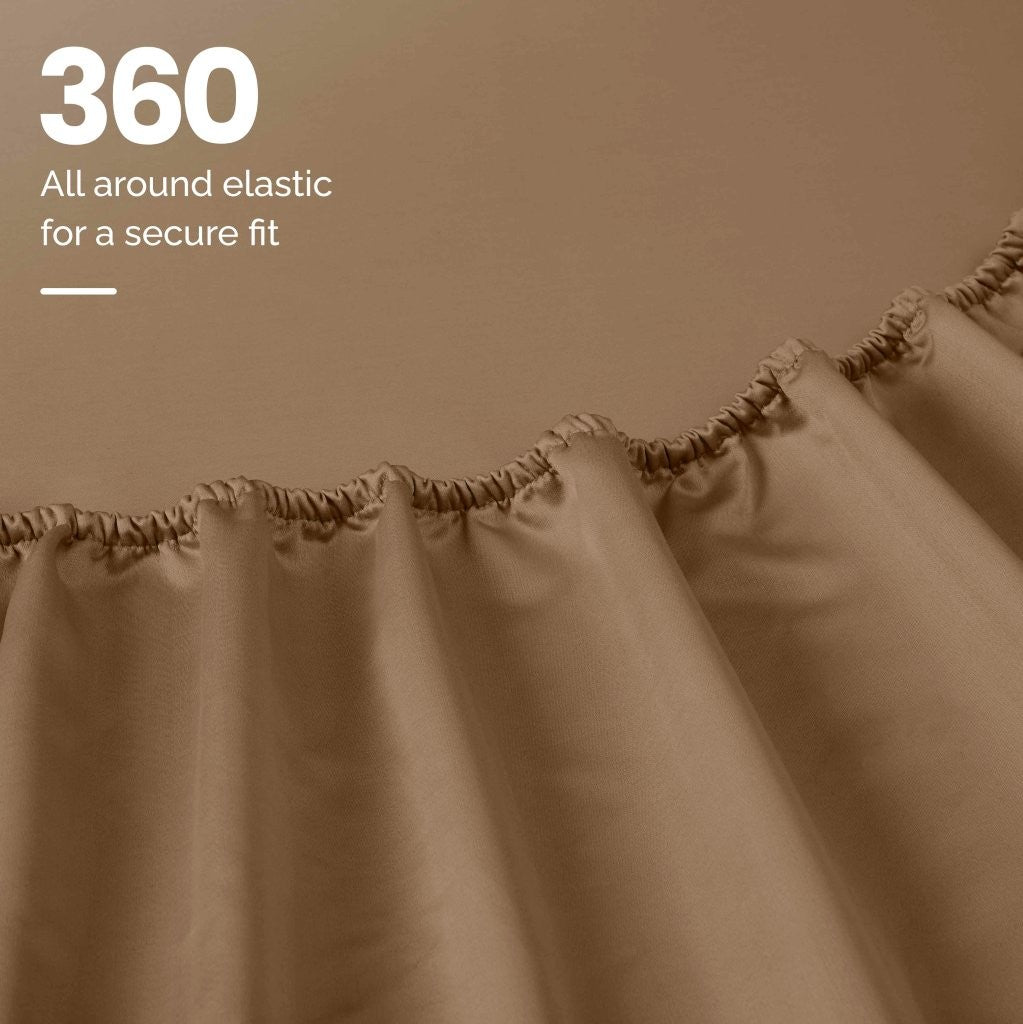 1000 Thread Count Egyptian Cotton Bed Sheet Set Olympic Queen - Omnigoodsstore