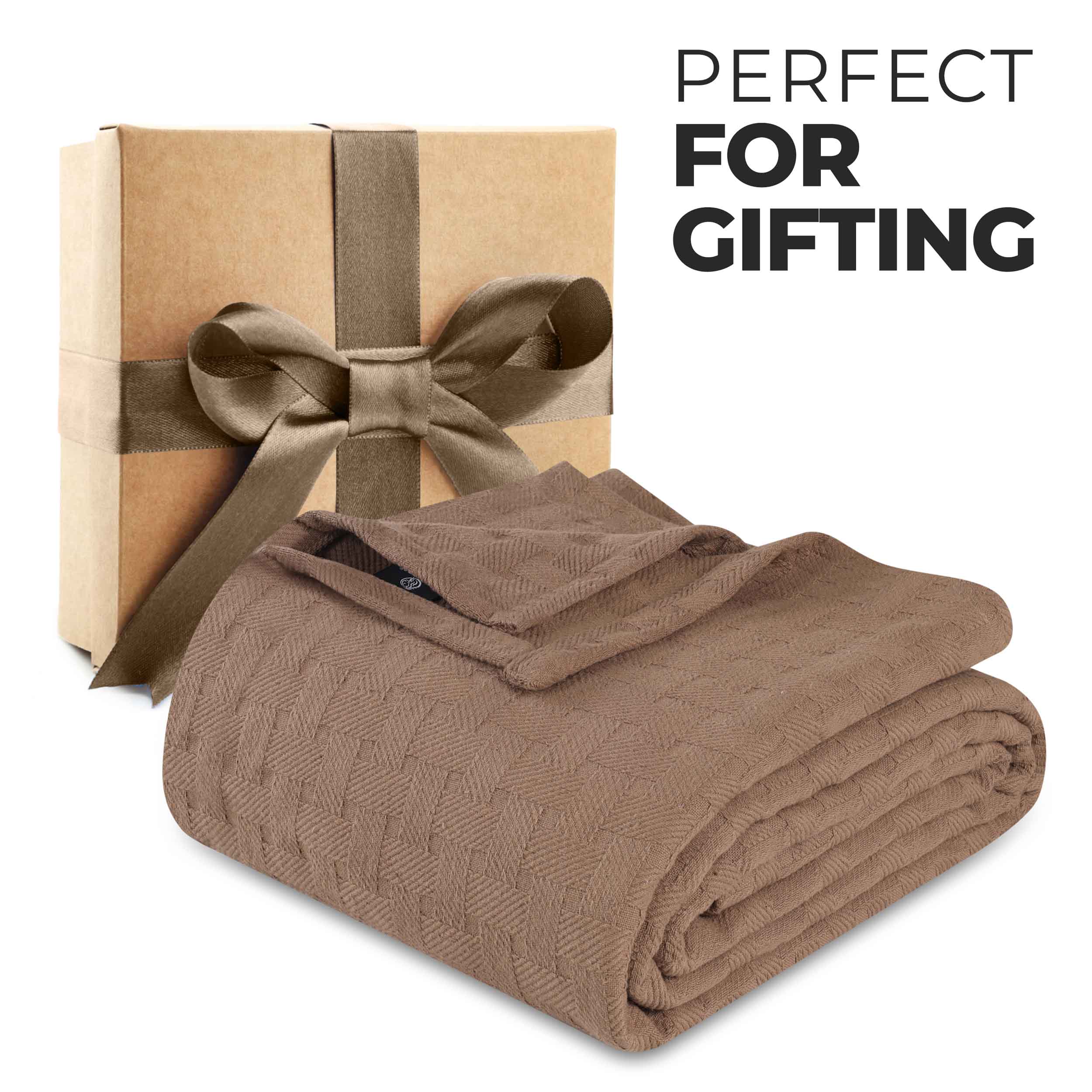 Basketweave All Season Cotton Bed Blanket & Sofa Throw - Omnigoodsstore