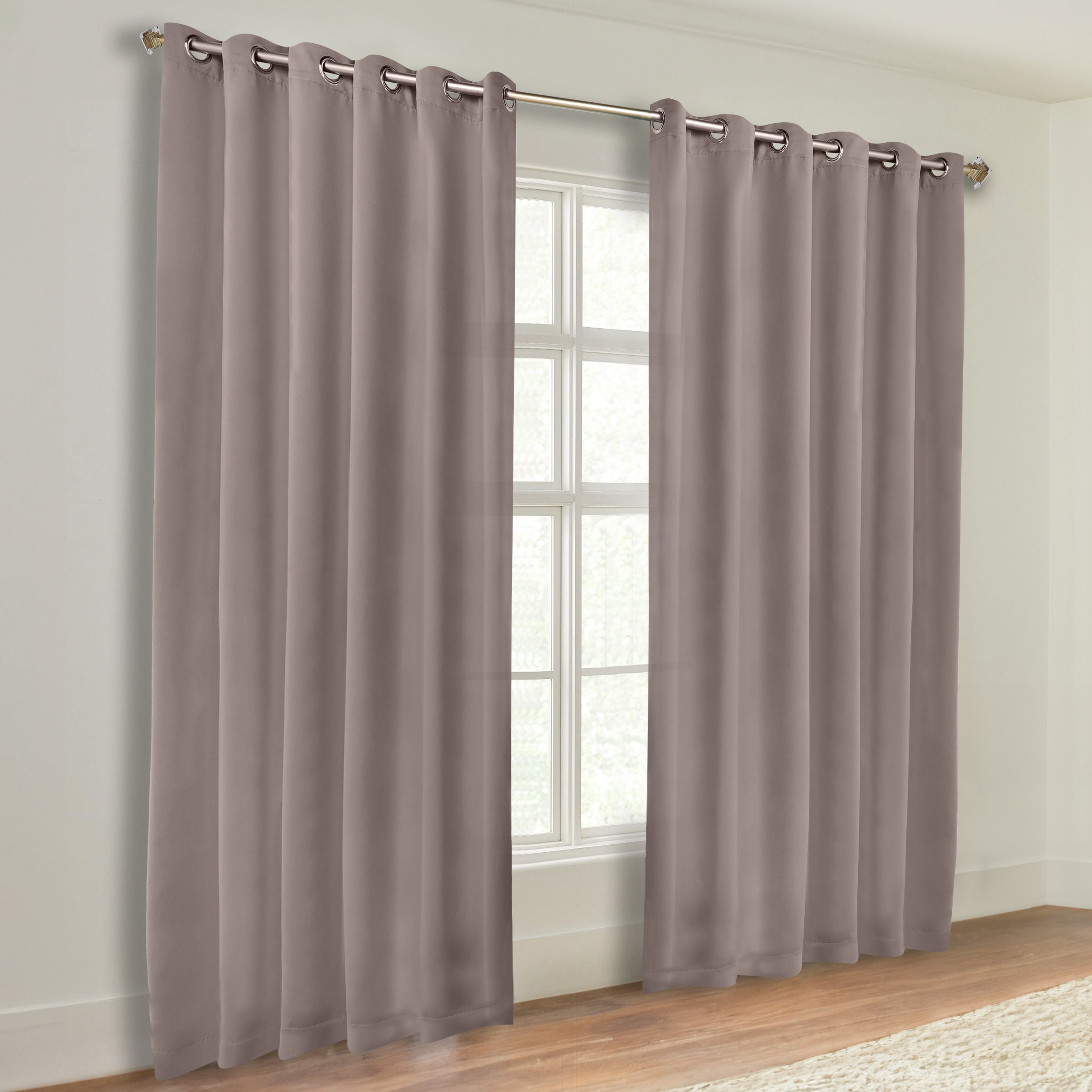 Solid Machine Washable Room Darkening Blackout Curtains, Set of 2 - Omnigoodsstore