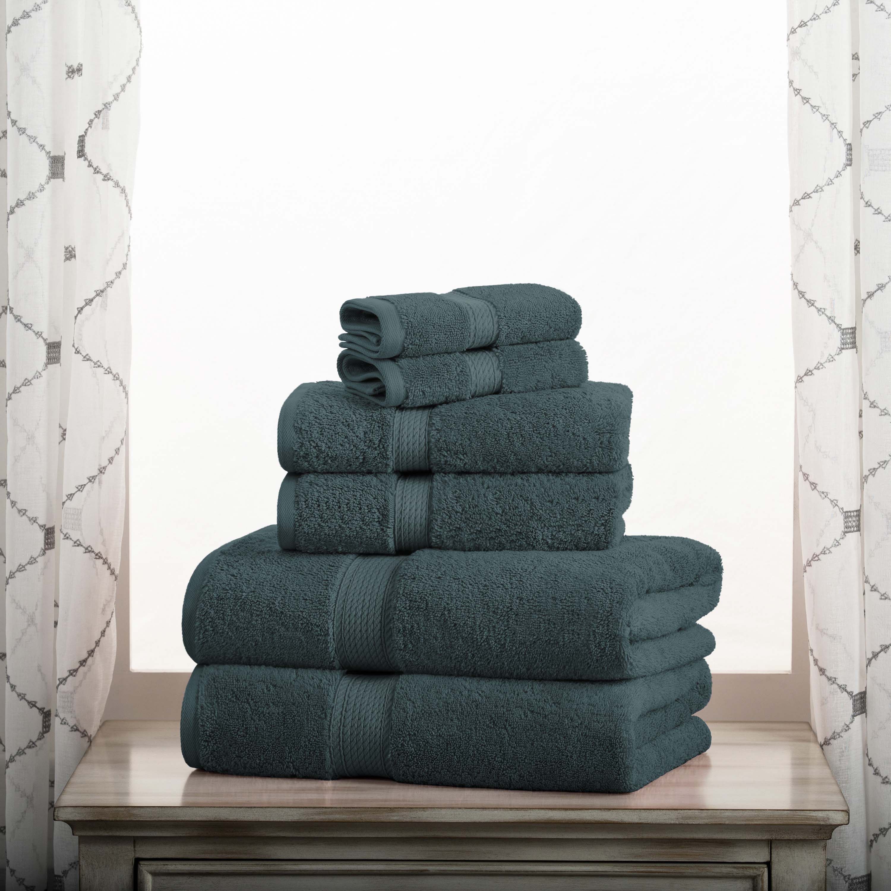 Egyptian Cotton Pile Plush Heavyweight Luxury Soft 6-Piece Towel Set - Omnigoodsstore