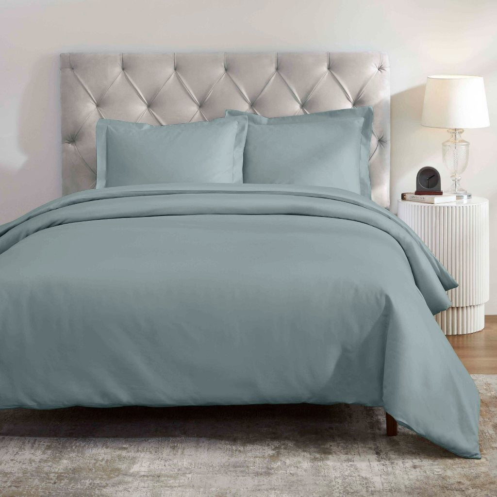 1200 Thread Count Egyptian Solid Cotton Duvet Cover Set - Omnigoodsstore