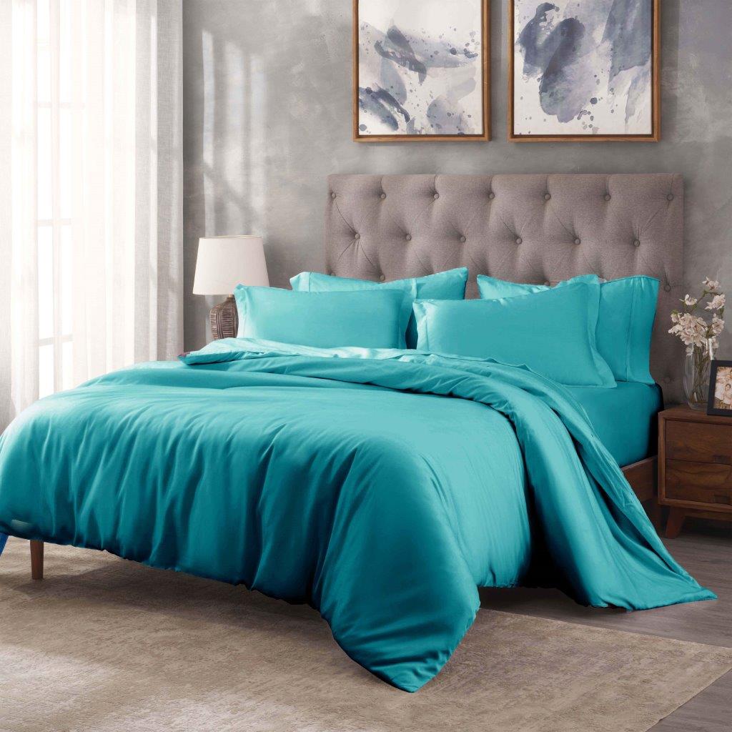 Egyptian Cotton 400 Thread Count Solid Duvet Cover Set - Omnigoodsstore