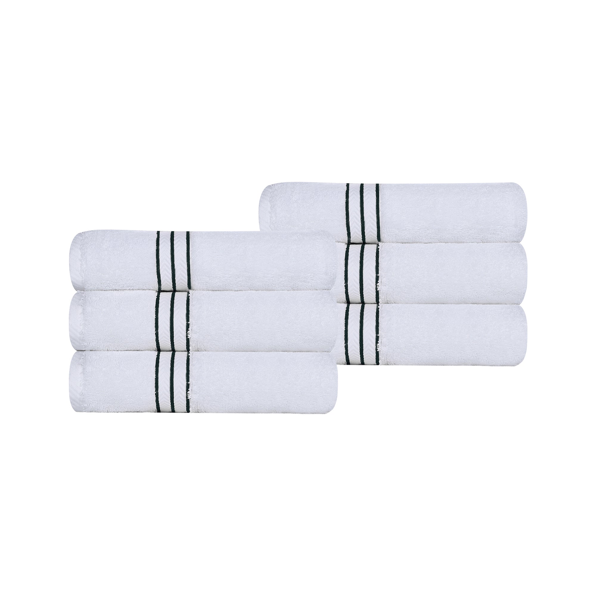 Turkish Cotton Ultra-Plush Solid 6 Piece Highly Absorbent Hand Towel Set - Omnigoodsstore
