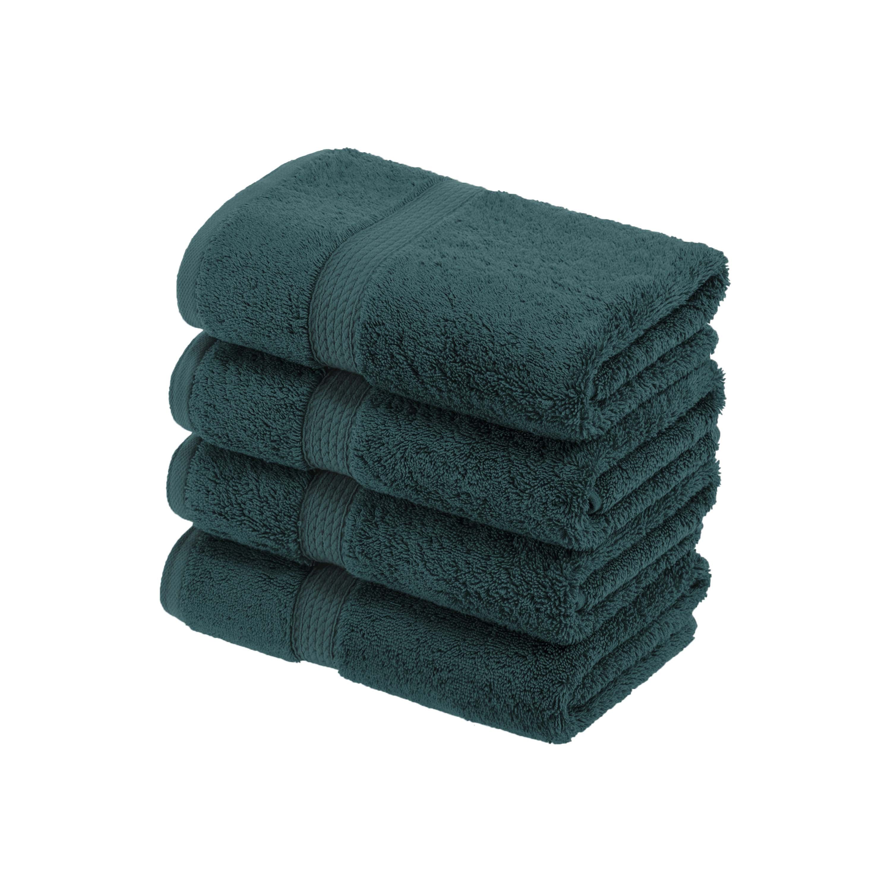 Egyptian Cotton Pile Plush Heavyweight Luxury Soft Hand Towel Set of 4 - Omnigoodsstore