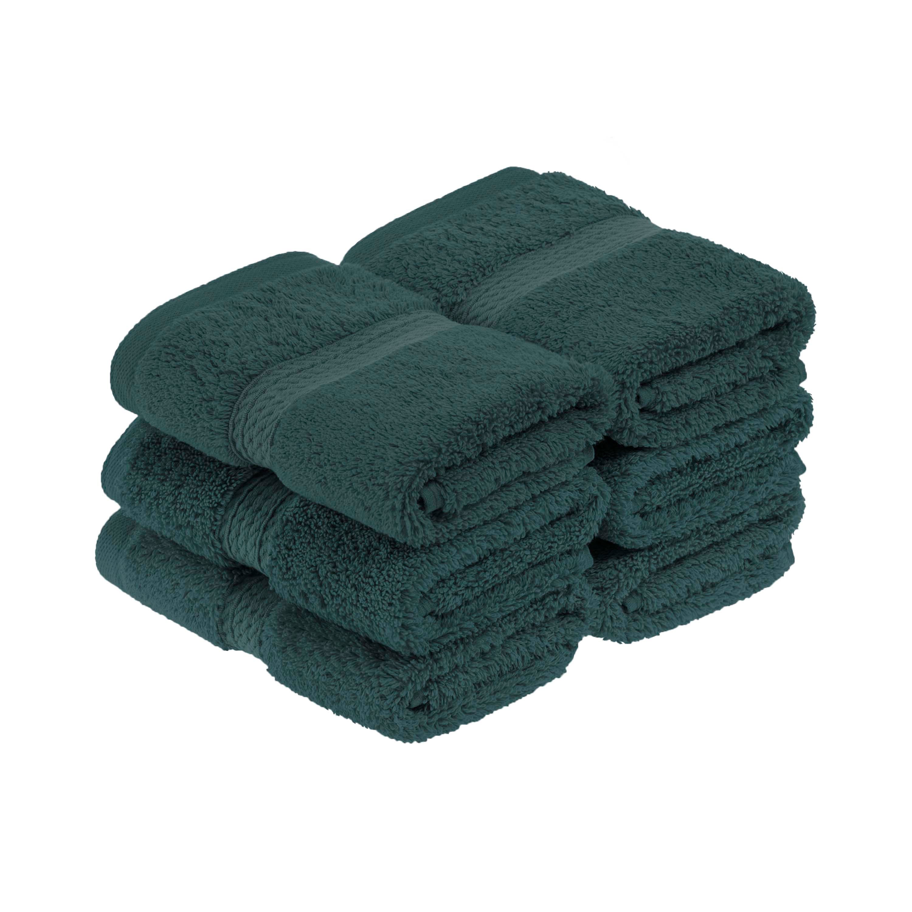 Egyptian Cotton Pile Plush Heavyweight Luxury Soft Face Towel Set of 6 - Omnigoodsstore