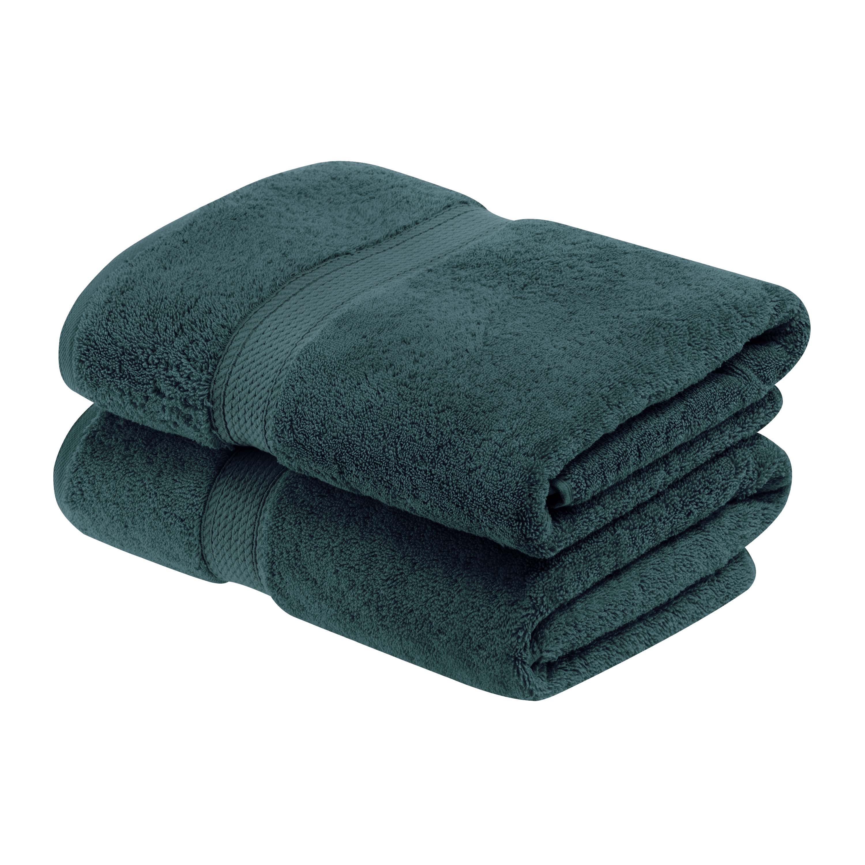 Egyptian Cotton Pile Plush Heavyweight Soft 2 Piece Bath Towel Set - Omnigoodsstore