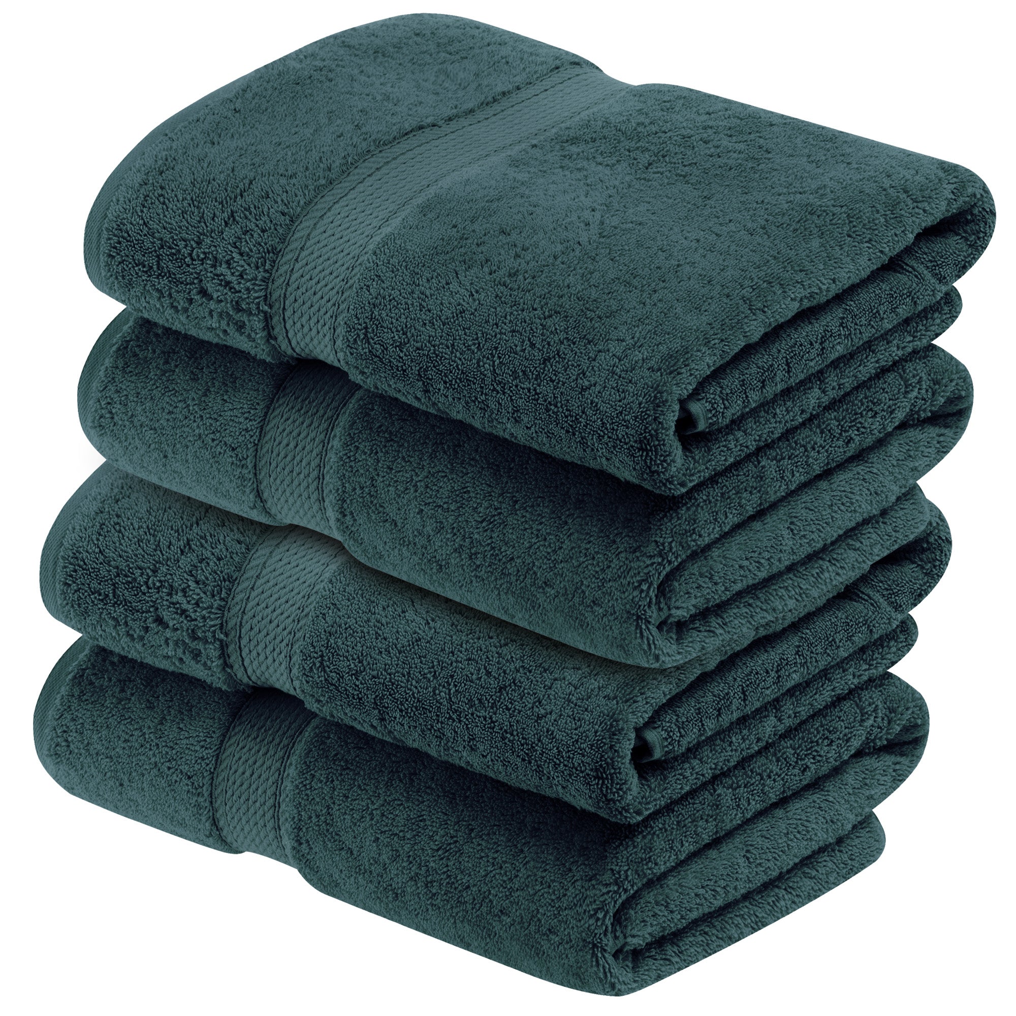 Egyptian Cotton Pile Plush Heavyweight Soft 4 Piece Bath Towel Set - Omnigoodsstore