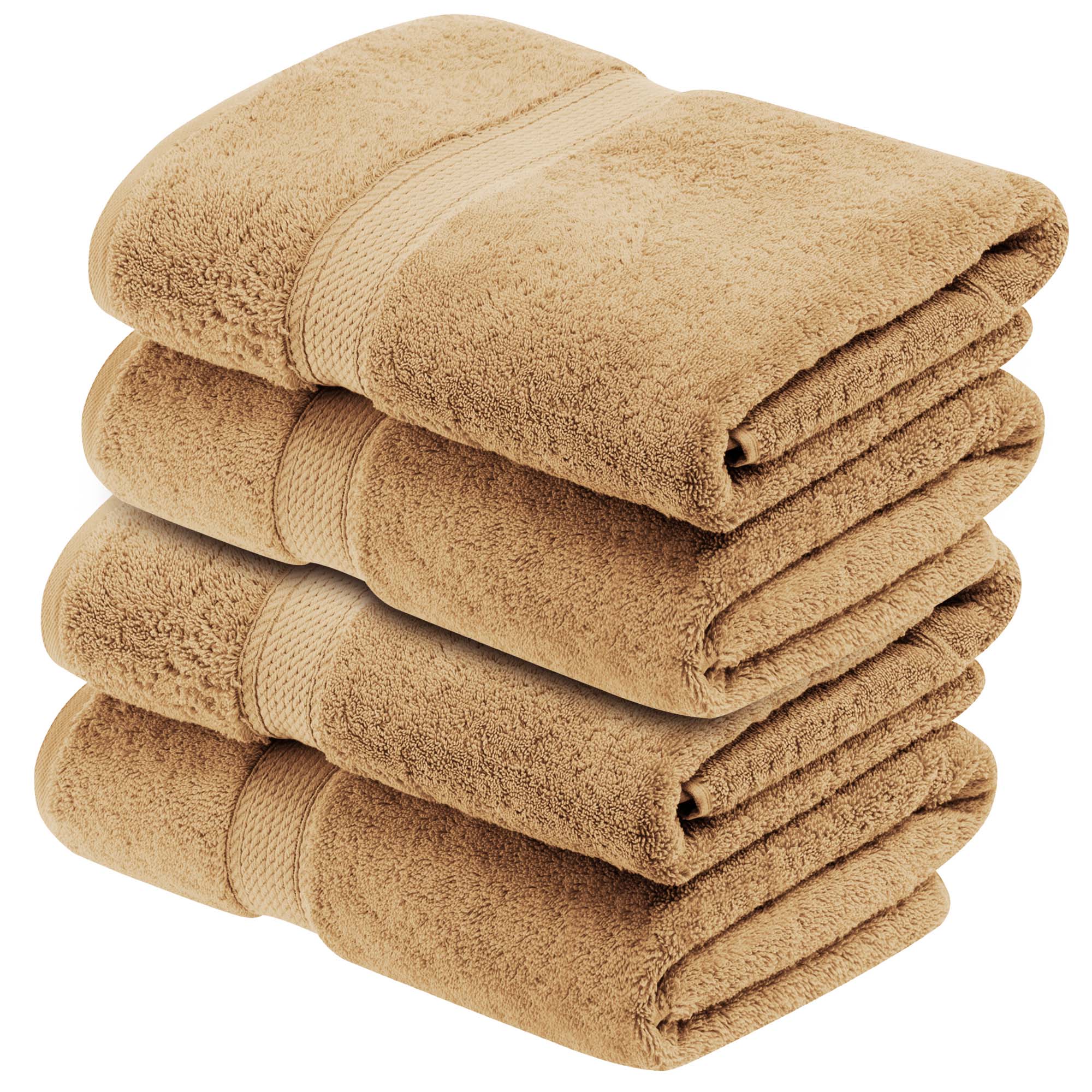 Egyptian Cotton Pile Plush Heavyweight Soft 4 Piece Bath Towel Set - Omnigoodsstore