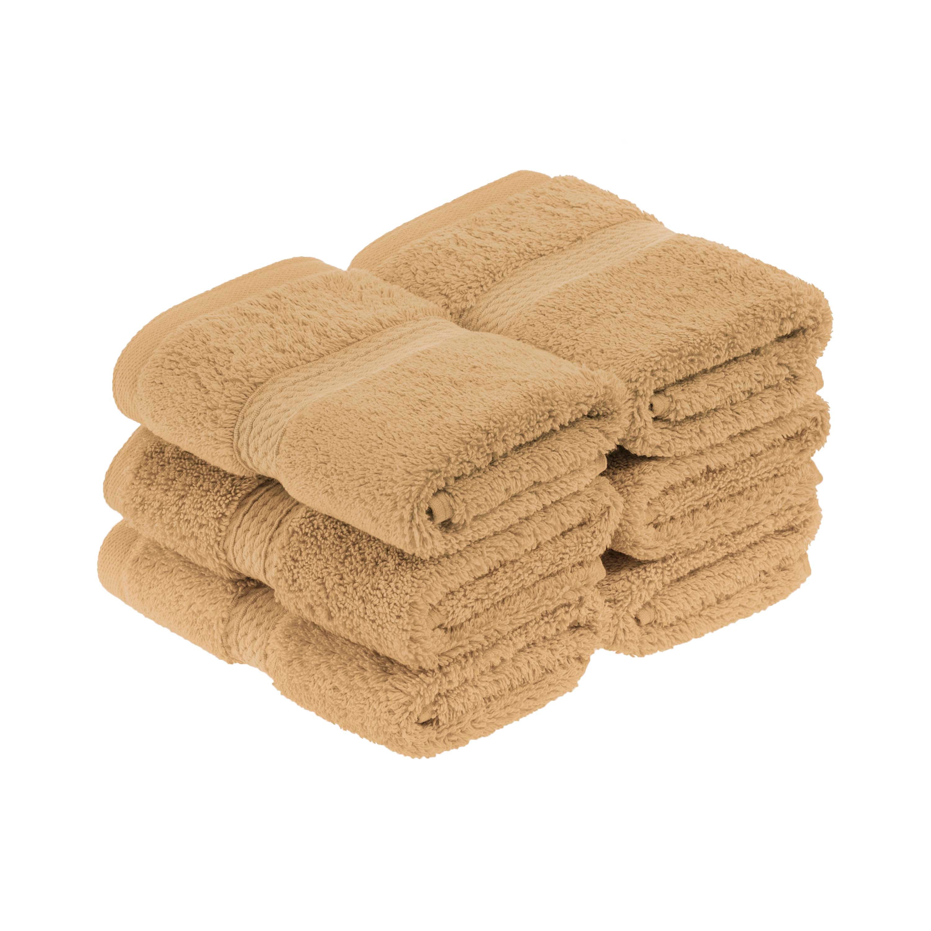 Egyptian Cotton Pile Plush Heavyweight Luxury Soft Face Towel Set of 6 - Omnigoodsstore